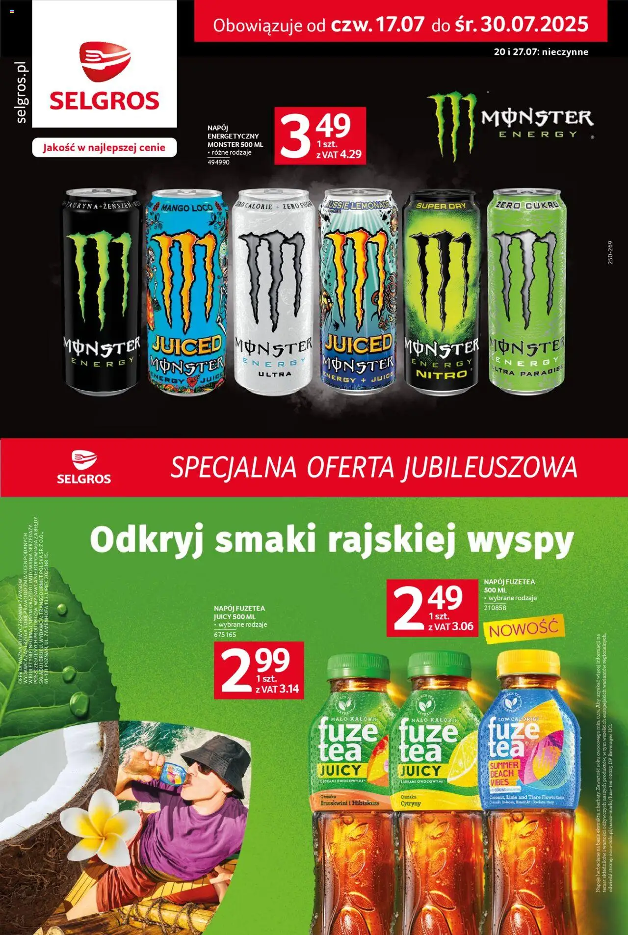 Selgros cash&carry Gazetka - Specjalna oferta jubileuszowa od 17.07.2025 | Strona: 1 | Produkty: Mango, Napoje, Cytryny
