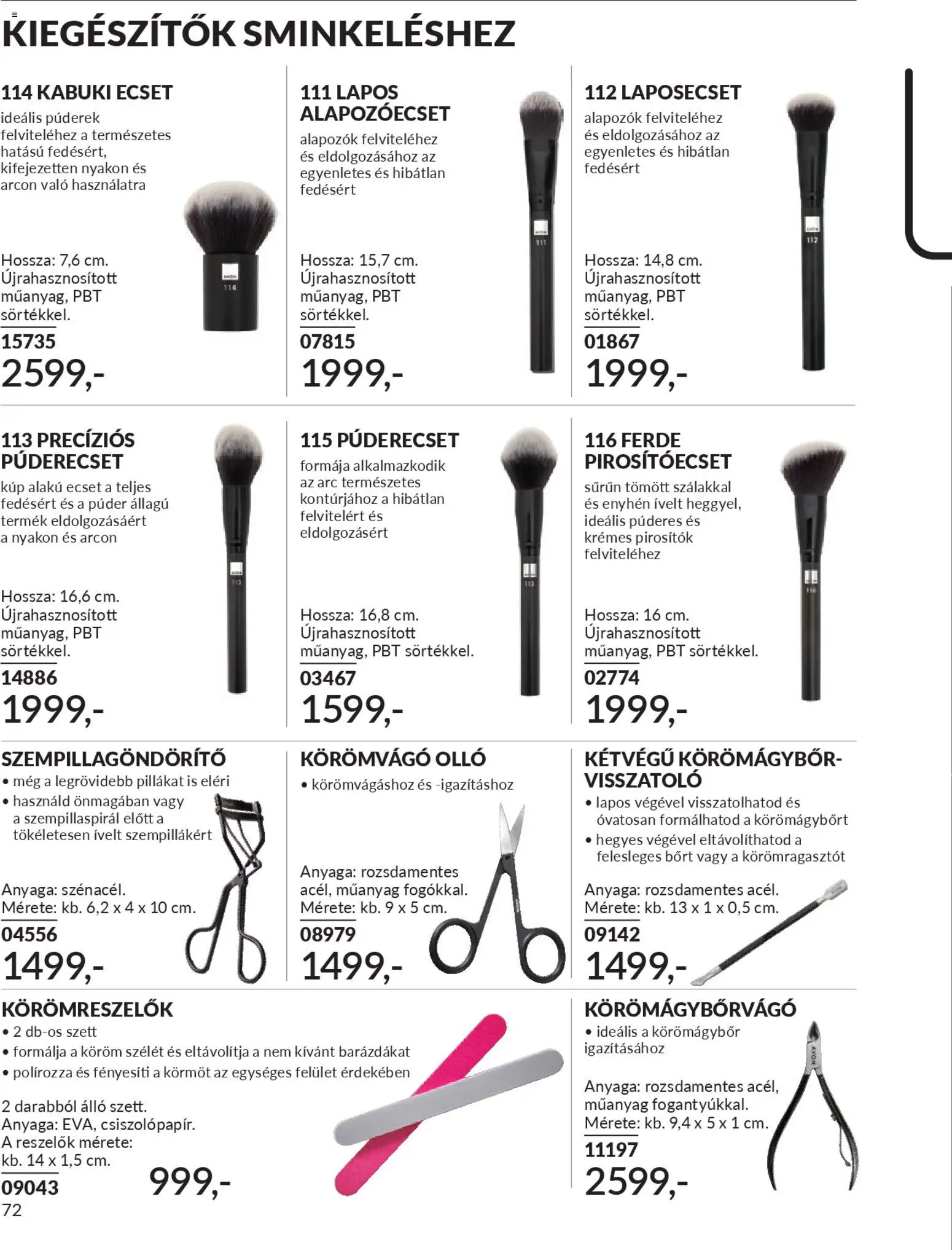 Avon akciós ujság - amely érvényes a következő dátumtól: 01.03.2026 | Oldal: 76 | Termékek: Szempillaspirál, Púderecset, Púder, Ecset