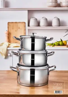 04.09.2025 tarihinden itibaren geçerli olan Karaca kataloğu önizlemesi | Sayfa: 29 | Ürünler: Tencere seti