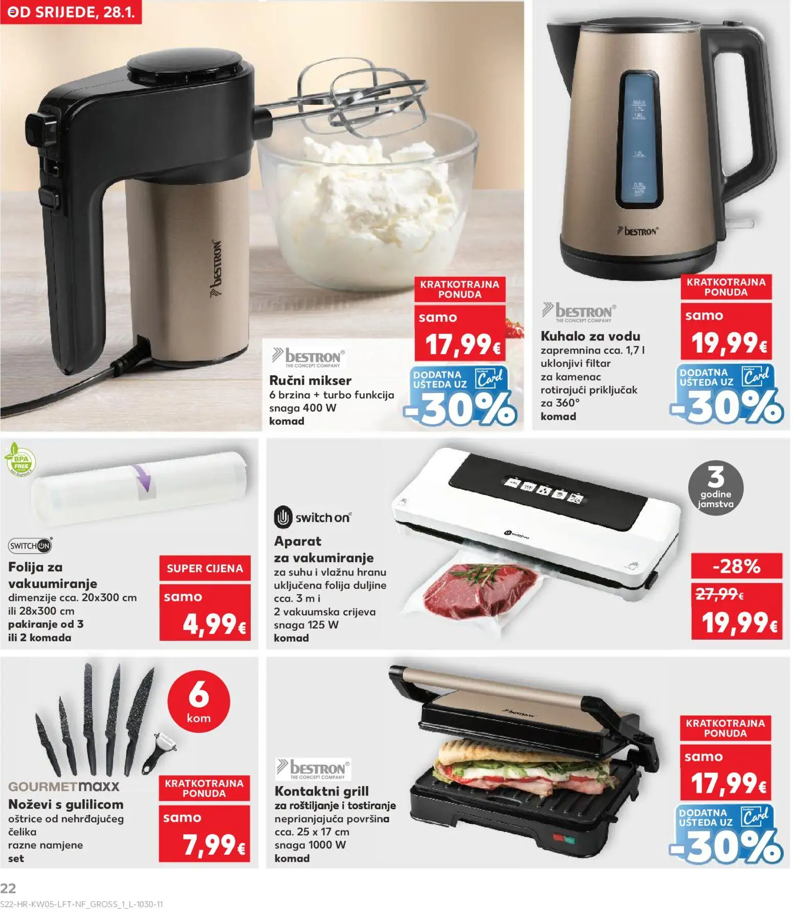 Kaufland katalog | vrijedi od 28.01.2026 | Stranica: 22 | Proizvodi: Kuhalo za vodu, Mikser