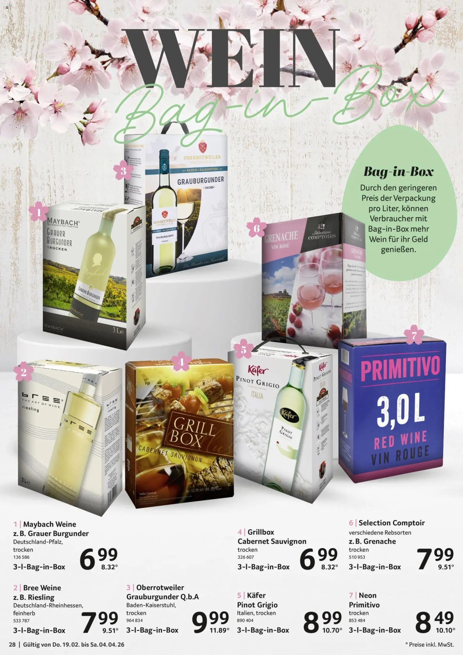 Selgros Feinkost Ostern – gültig ab 19.02.2026 | Seite: 28 | Produkte: Grill, Bree, Rouge, Wein