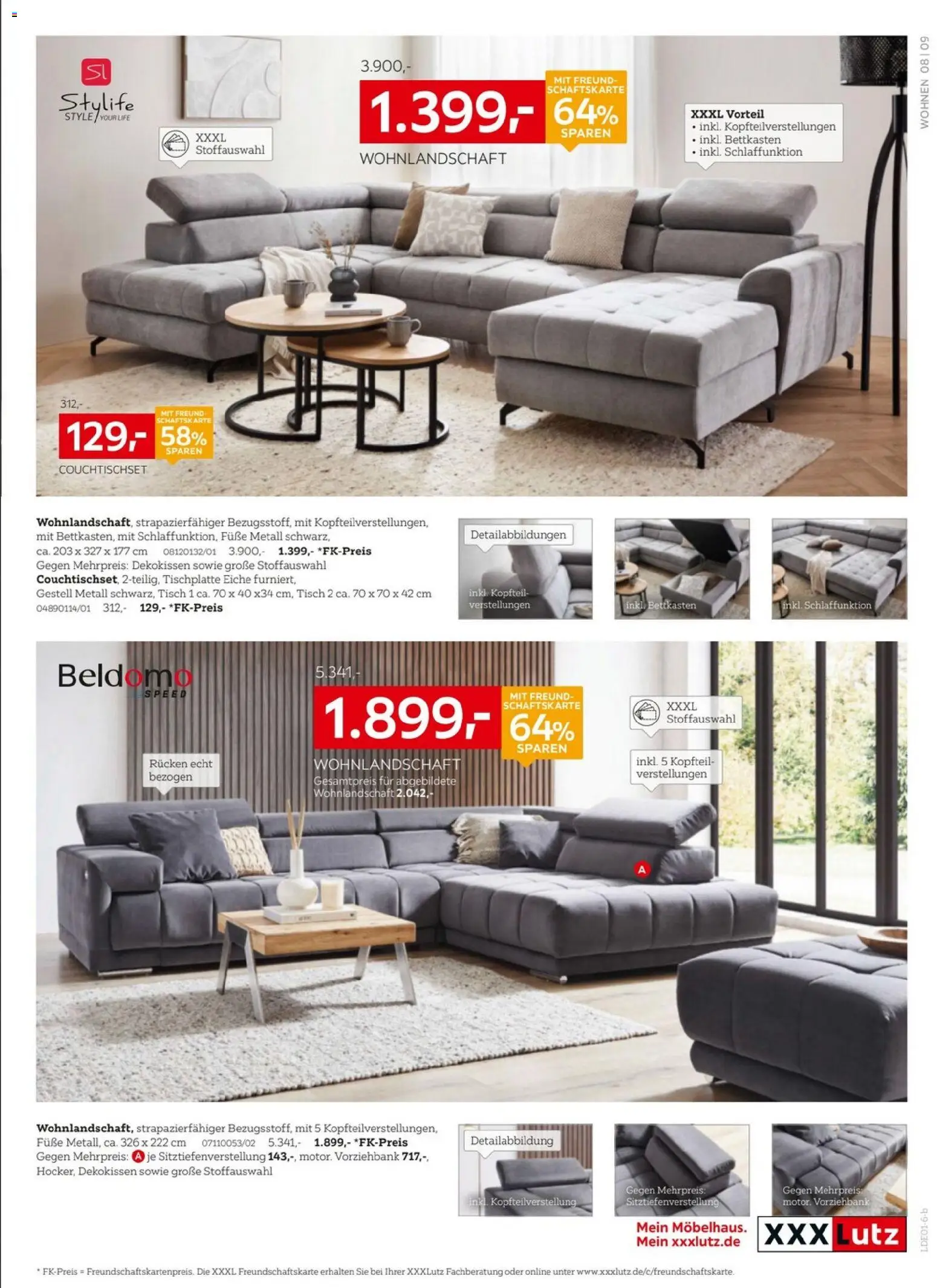 XXXL Lutz Prospekt 	 – gültig ab 02.01.2026 | Seite: 9 | Produkte: Wohnlandschaft, Tisch