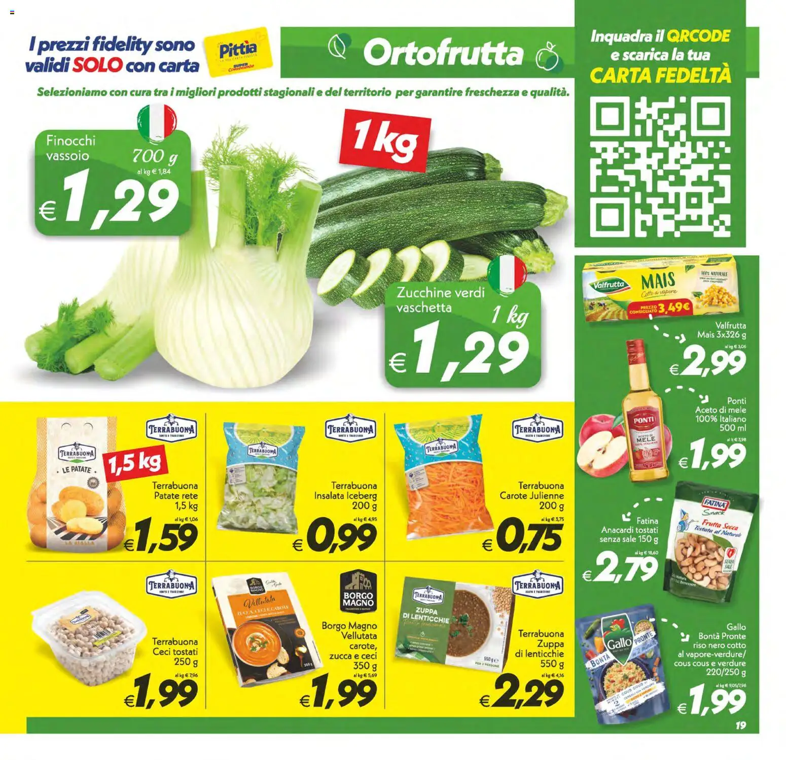 Volantino SuperConveniente del 27.11.2025 | Pagina: 19 | Prodotti: Cereali, Insalata, Anacardi, Aceto