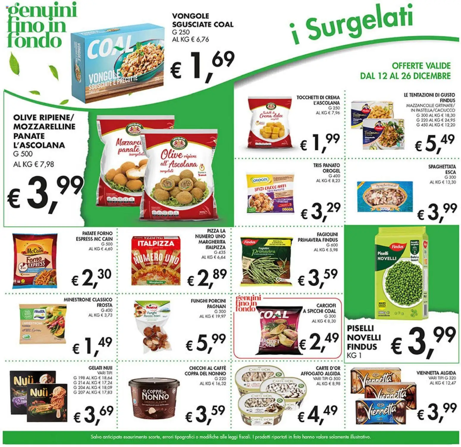 Volantino Coal del 12.12.2025 | Pagina: 9 | Prodotti: Minestrone, Vongole, Patate, Funghi