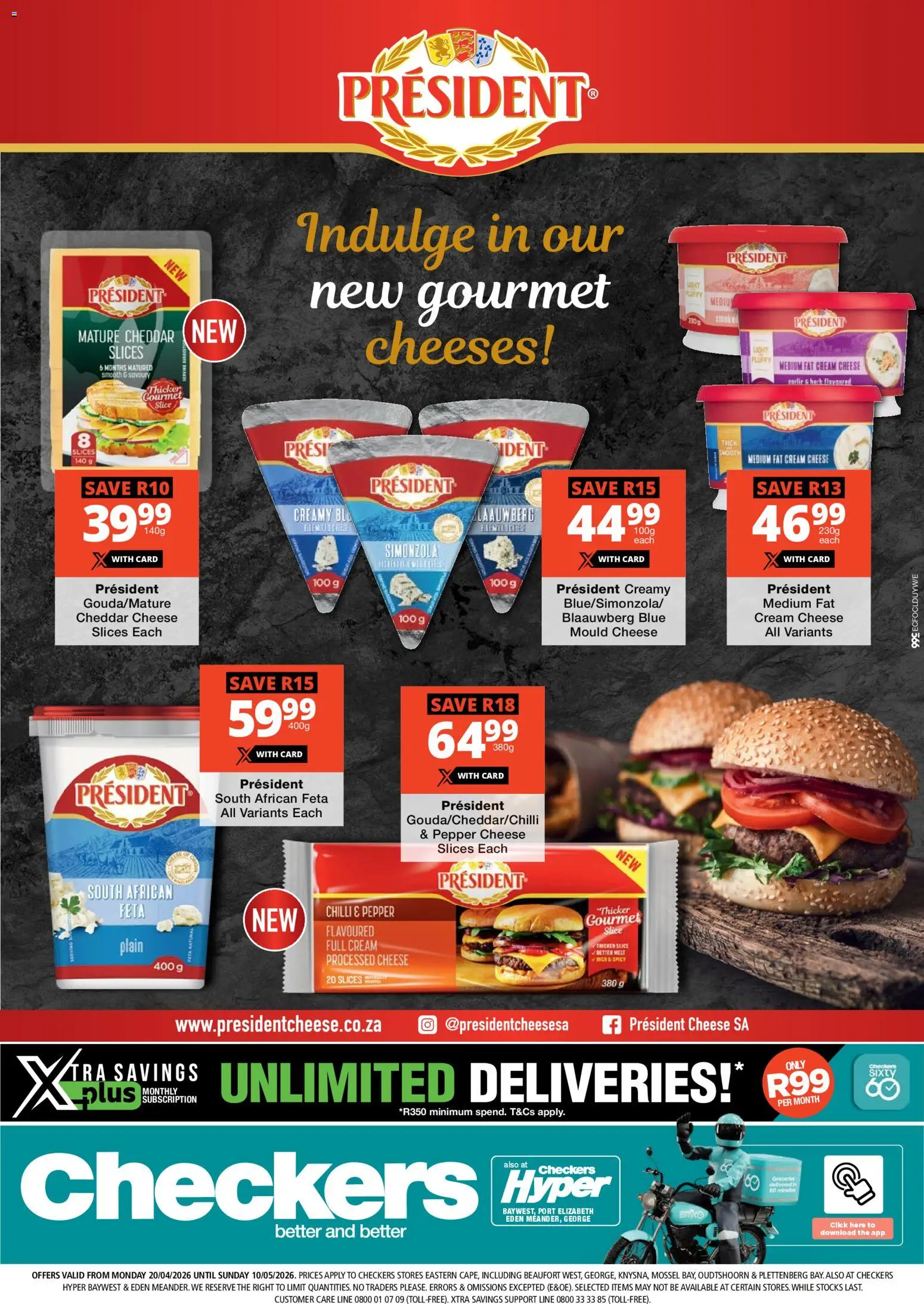 New Checkers catalogue – valid from 20.04.2026 | Page: 1 | Products: Cheese, Light, Cream, Chilli