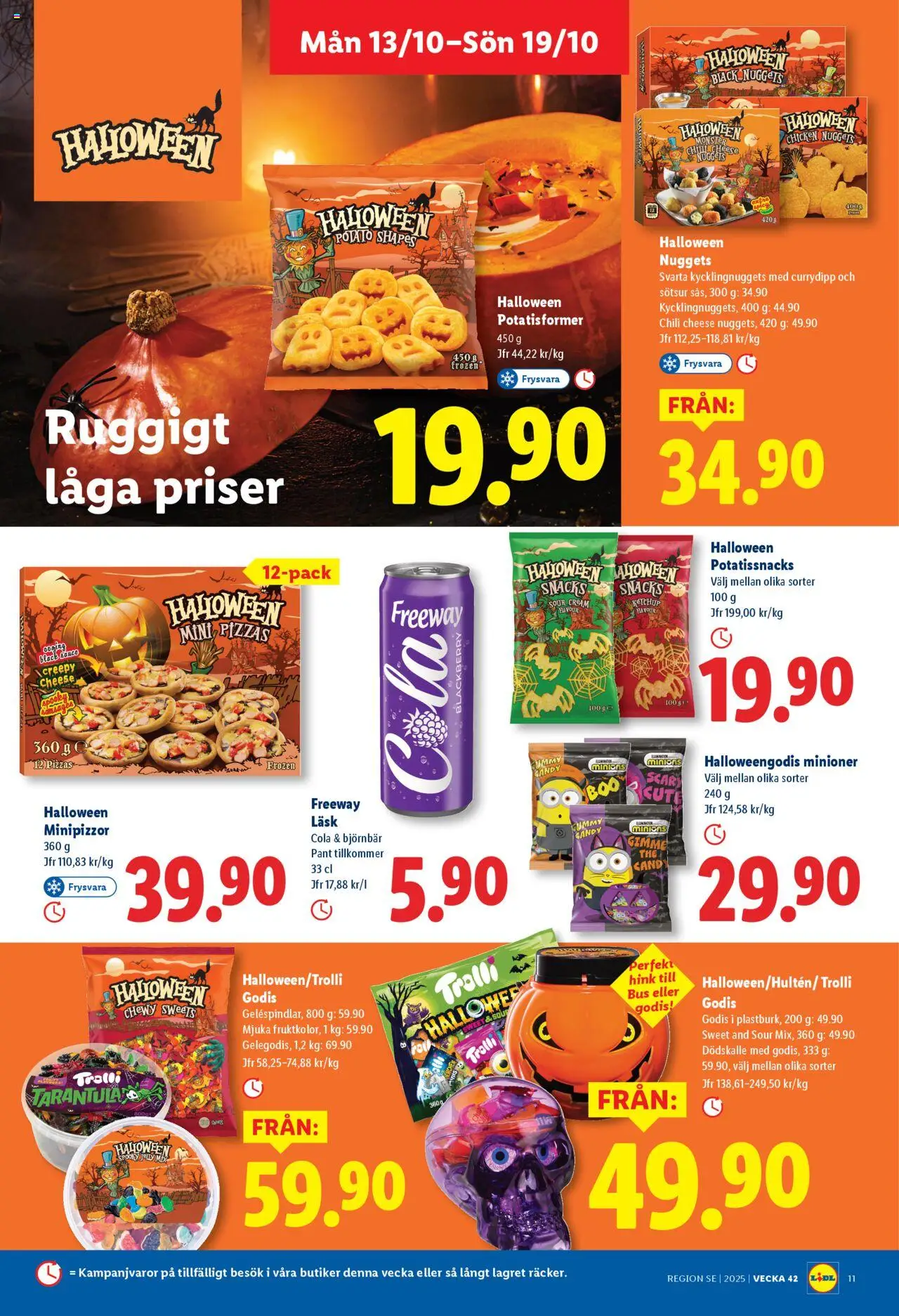 Lidl reklamblad aktuell från 13.10.2025 | Sida: 11 | Produkter: Hink, Chili, Godis, Björnbär