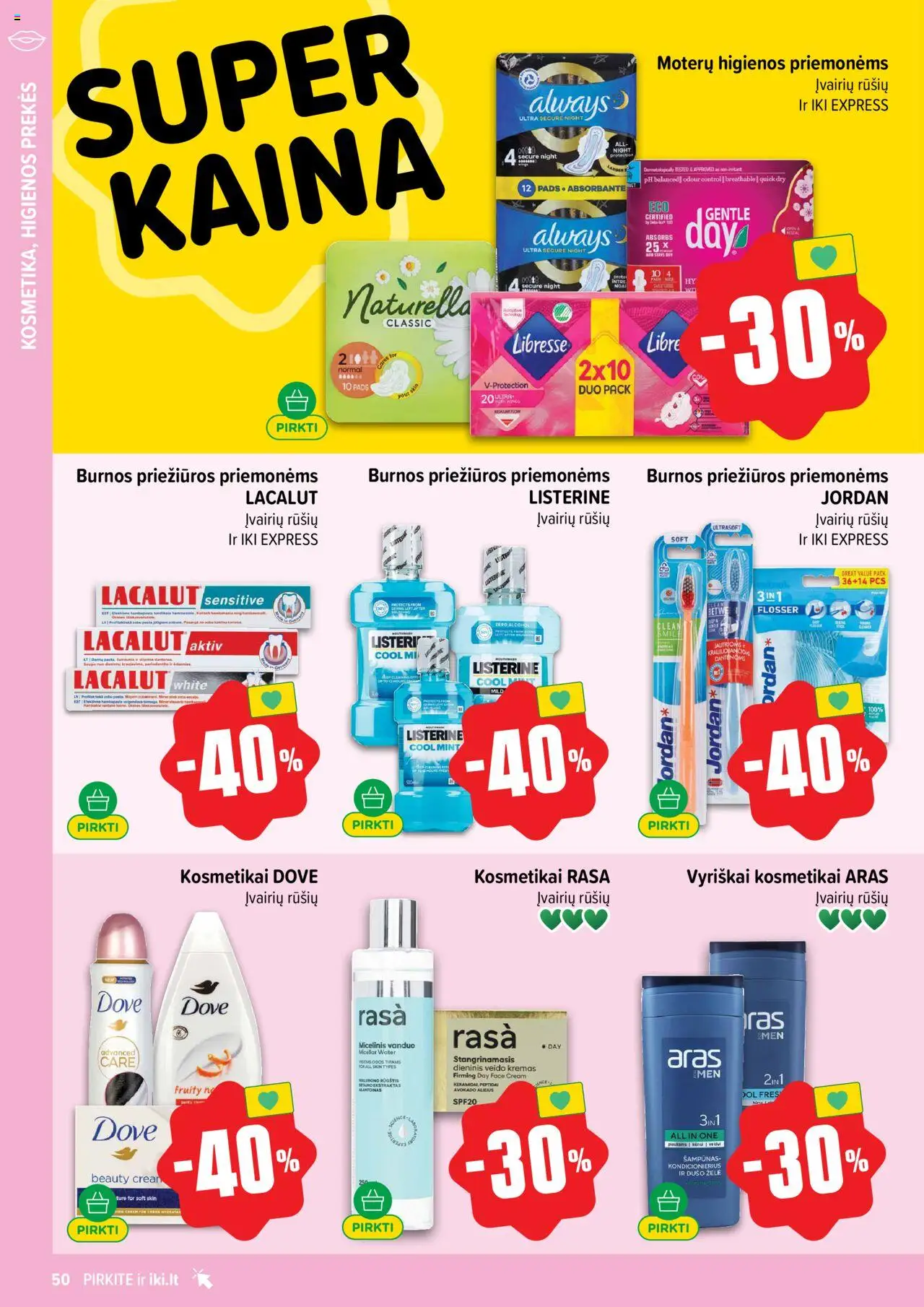 IKI - Leidinys│galioja nuo 04.08.2025 | Puslapis: 50 | Prekių: Šampūnas, Kremas, Micelinis vanduo, Dušo želė