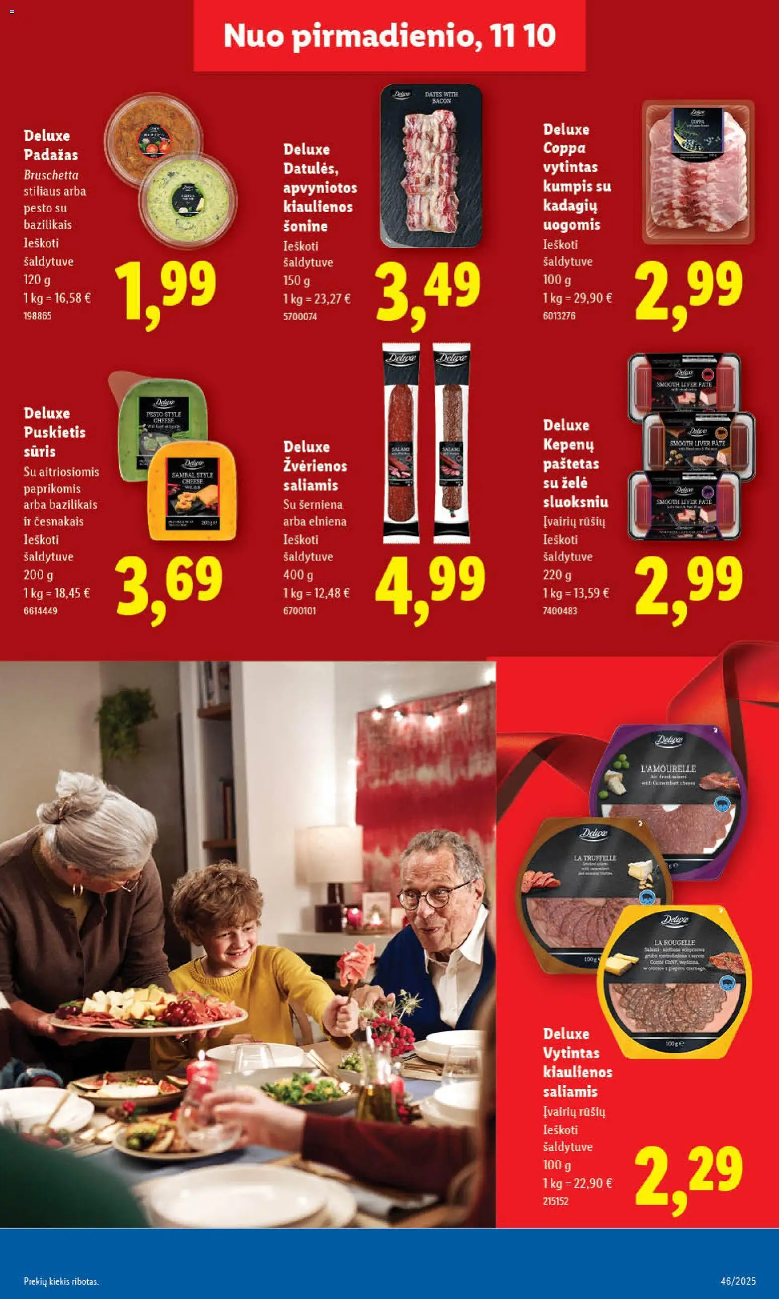 LIDL akcijos nuo 10.11.2025 | Puslapis: 9 | Prekių: Kiaulienos, Sūris, Kumpis, Padažas