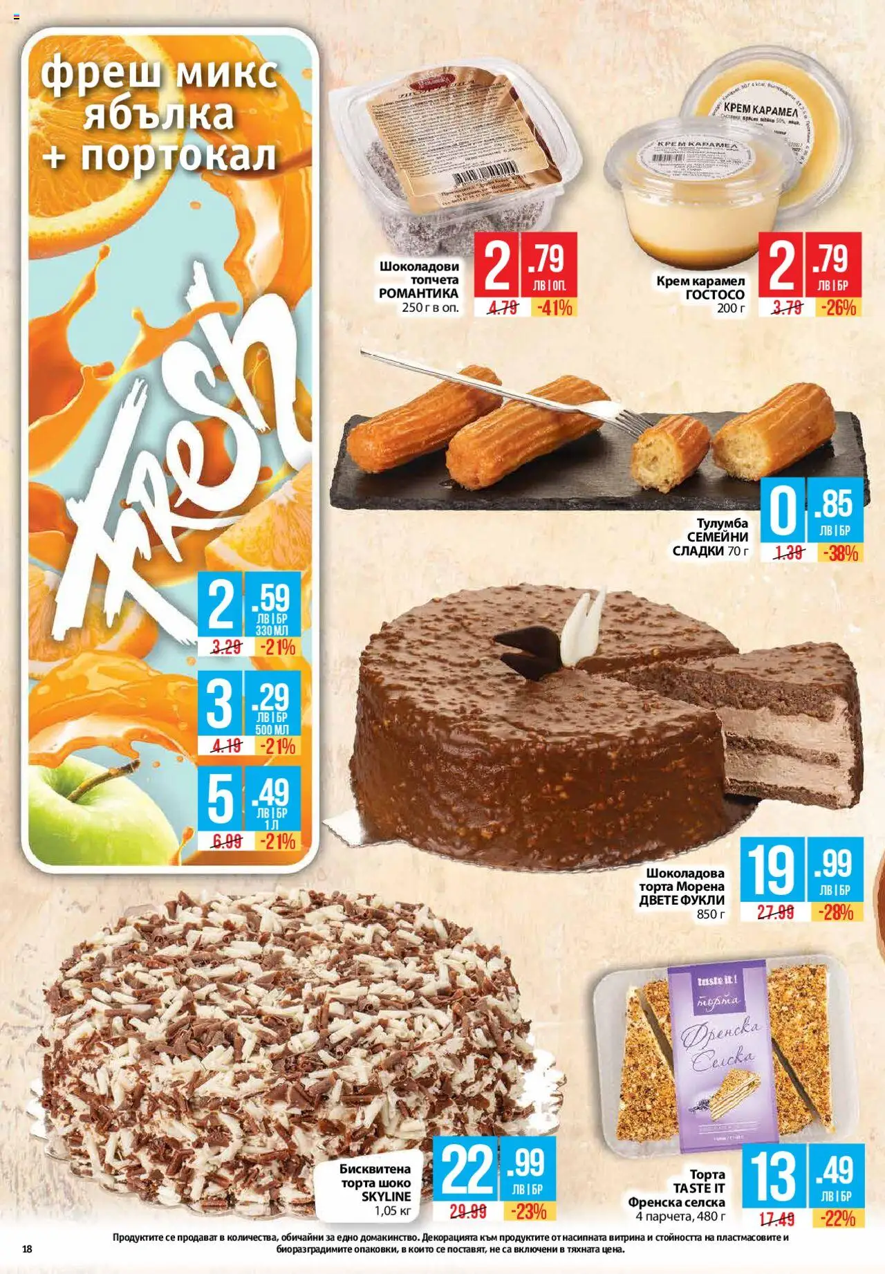  | Страница: 18 | Продукти: Крем, Портокал, Торта