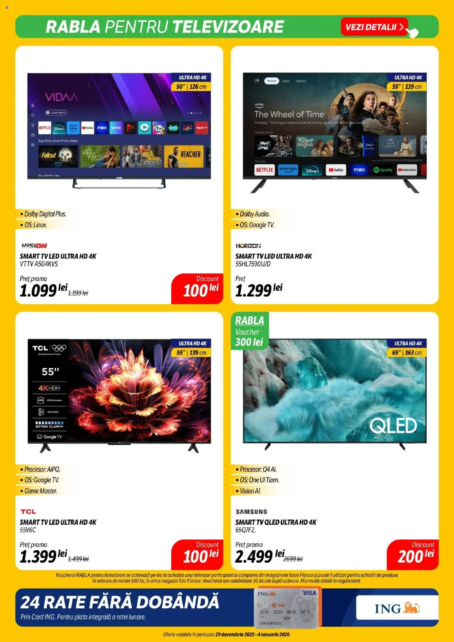 Noul catalog Flanco – valabil de la 29.12.2025 | Pagină: 12 | Produse: Televizor, Video, Top, Babak