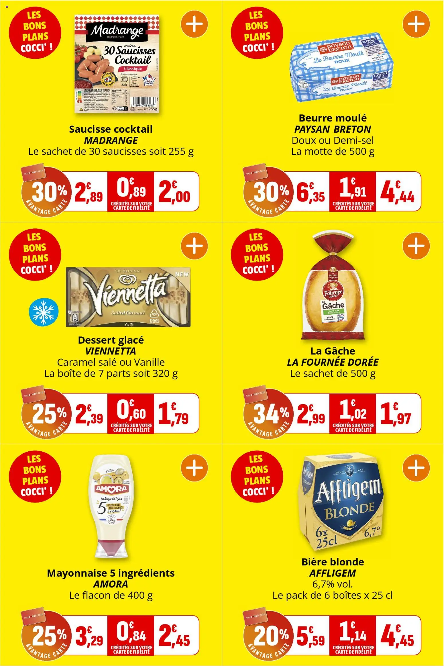 {H1} | Page: 3 | Produits: Bière blonde, Mayonnaise, Saucisse, Thé