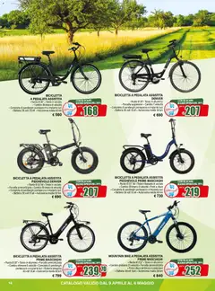 Anteprima del volantino Il Gigante volantino Aria Aperta valido a partire dal 09.04.2026 | Pagina: 14 | Prodotti: Bicicletta, Disco, Alluminio, Batteria