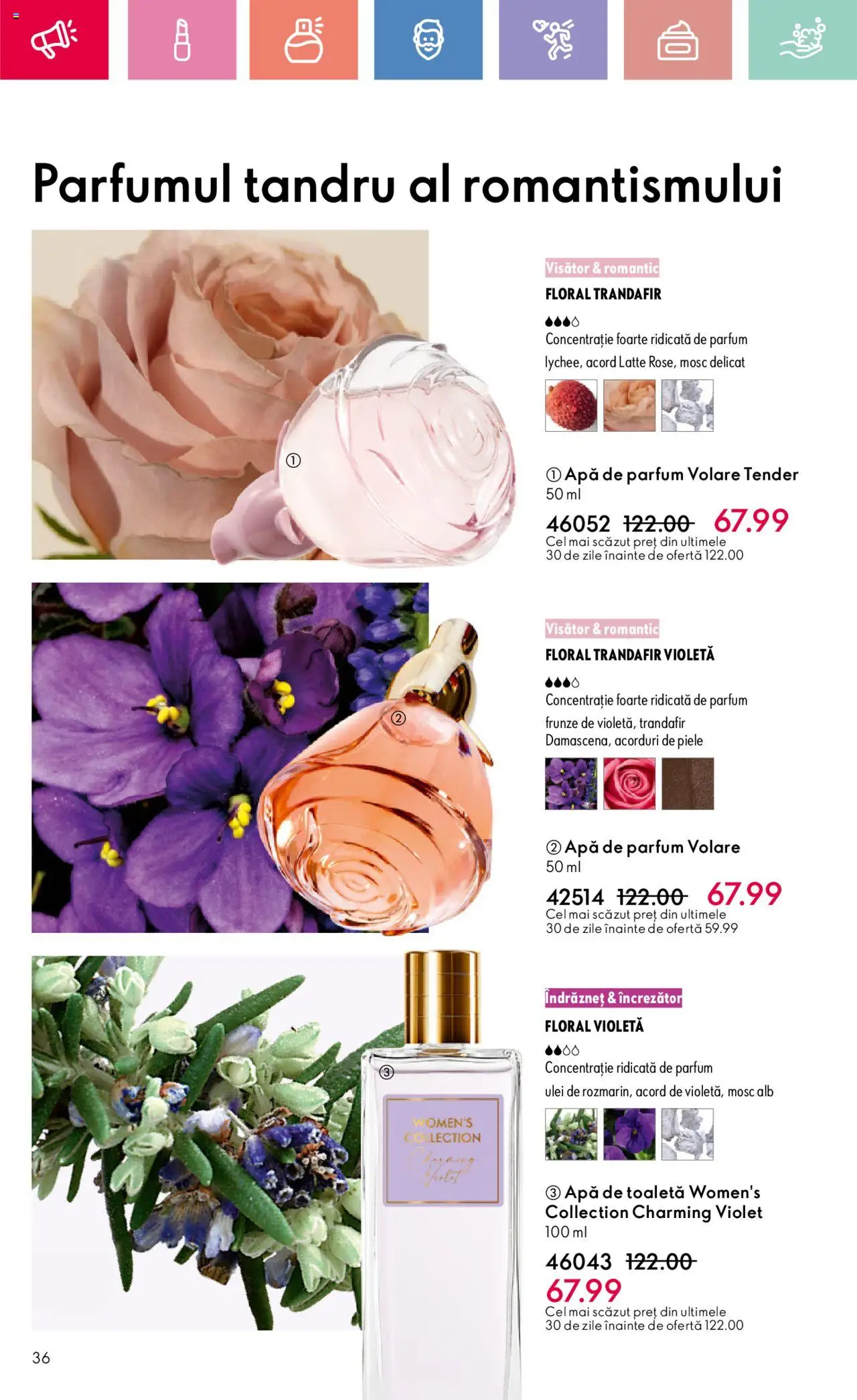 Oriflame catalog 11 2025 – valabil de la 27.07.2025 | Pagină: 36 | Produse: Apă de parfum, Toaletă, Apă de toaletă, Ulei