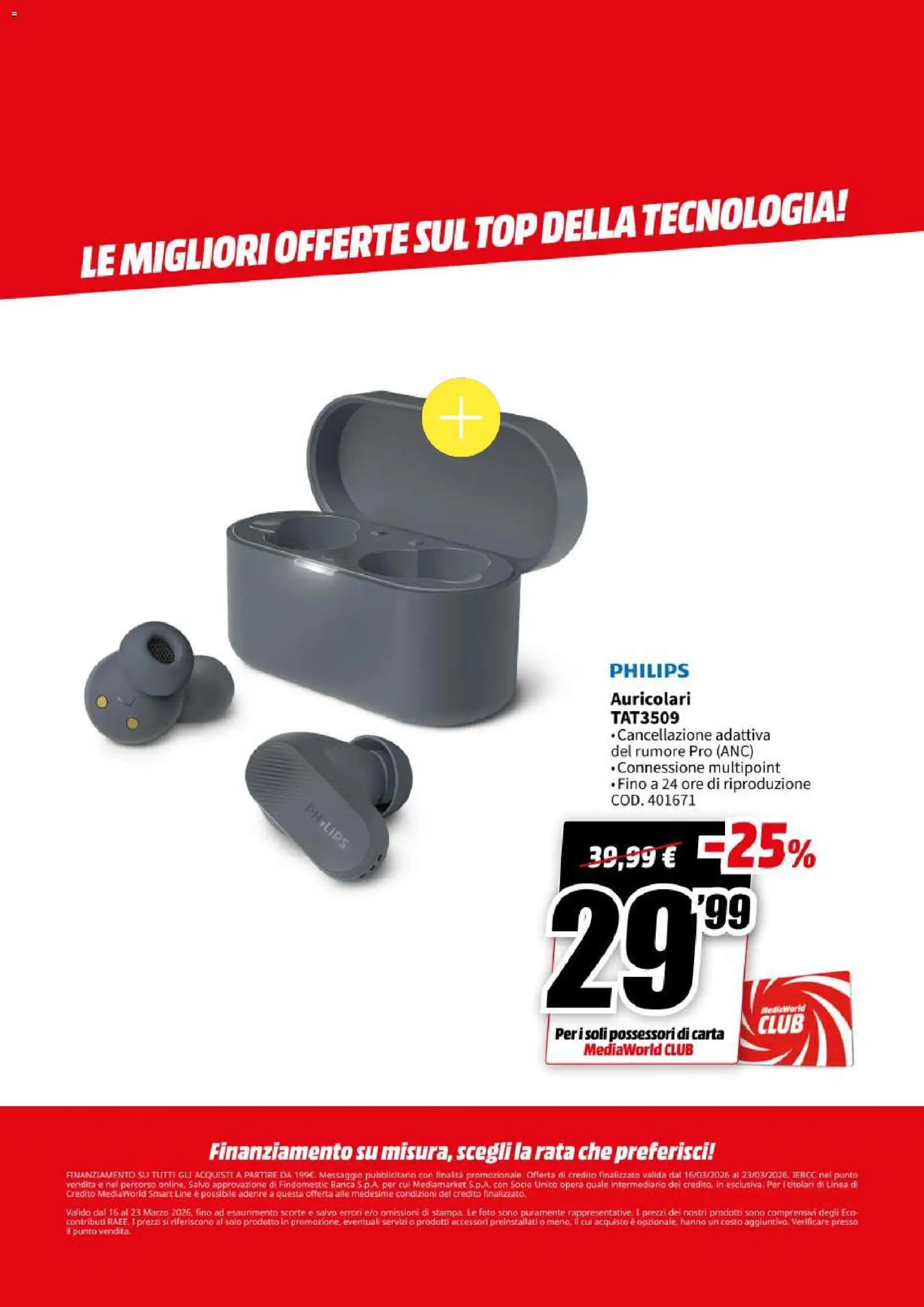 Volantino Media World del 16.03.2026 | Pagina: 31 | Prodotti: Auricolari, Top