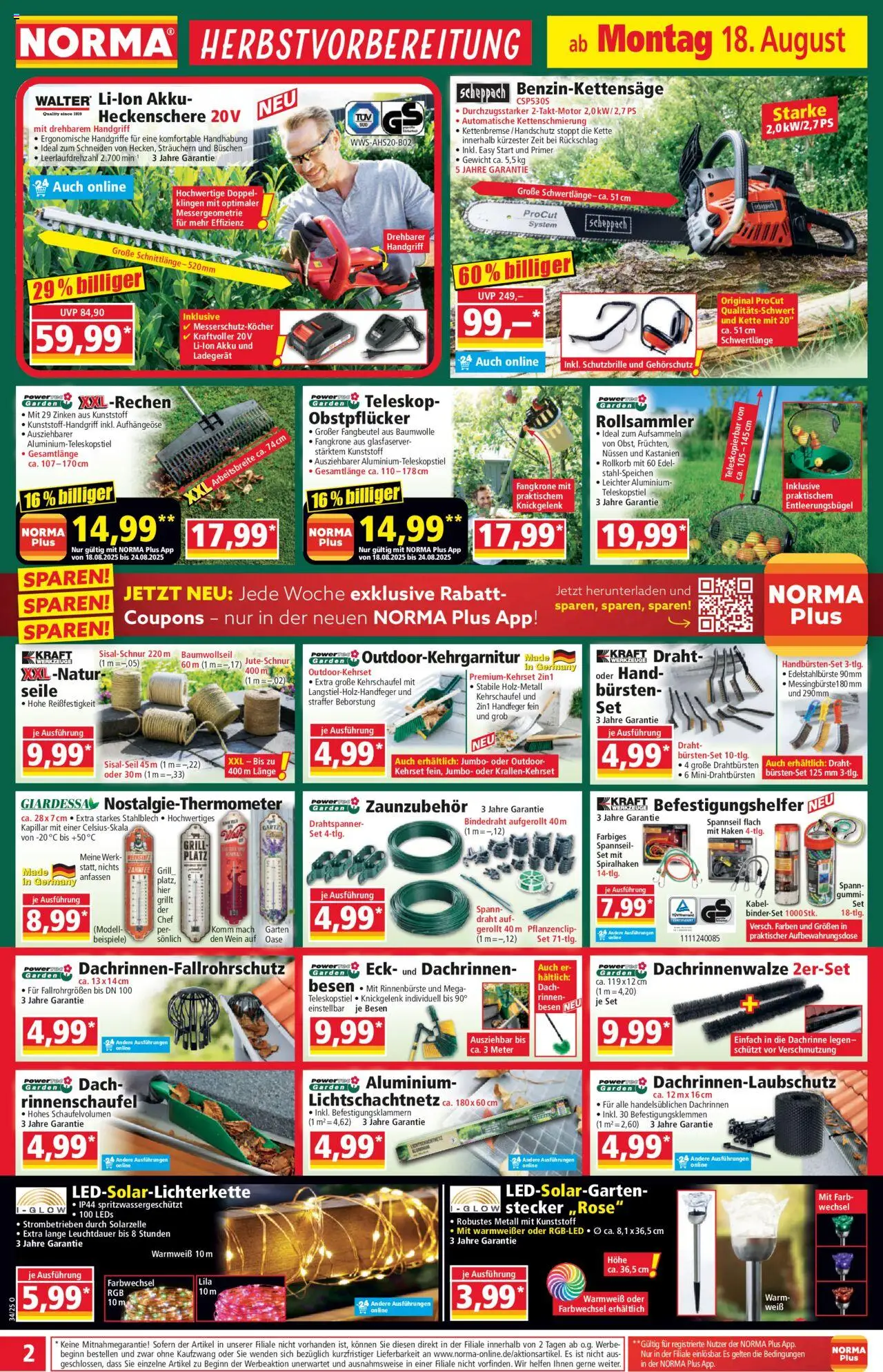 Norma Prospekt 	 - gültig ab dem 18.08.2025 | Seite: 2 | Produkte: Kabel, Gewicht, Grill, Ladegerät