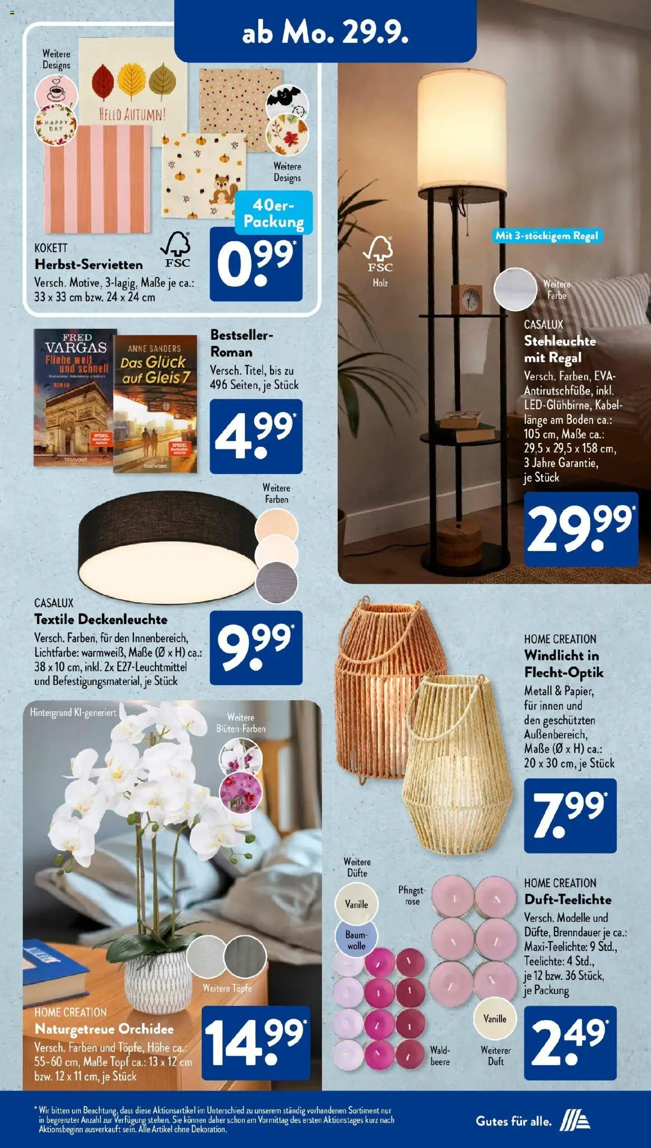 Aldi Süd - Aldi Süd: Wochenangebote – gültig ab 28.09.2025 | Seite: 17 | Produkte: Kabel, Regal, Duft, Home creation