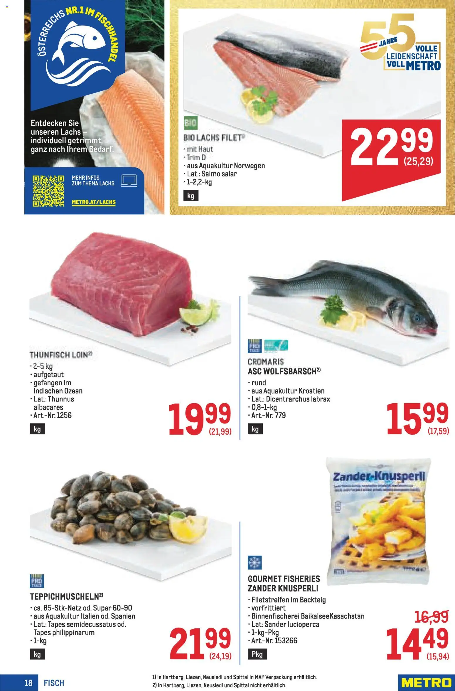 Metro angebote Profi gültig ab 19.02.2026 | Seite: 18 | Produkte: Fisch