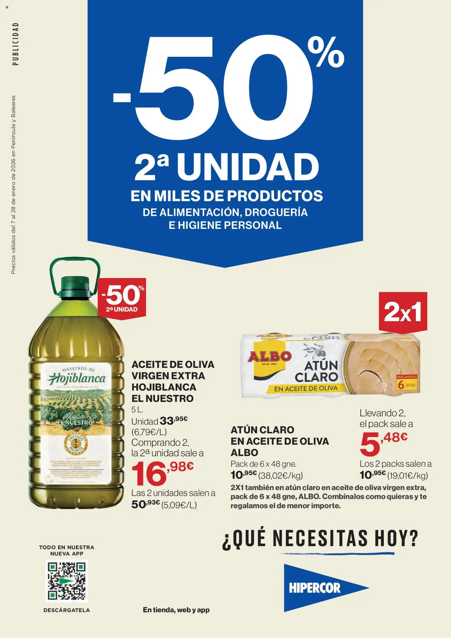 Hipercor catálogo │ válido desde el 07.01.2026 | Página: 1 | Productos: Aceite, Té, Aceite de oliva, Atún claro