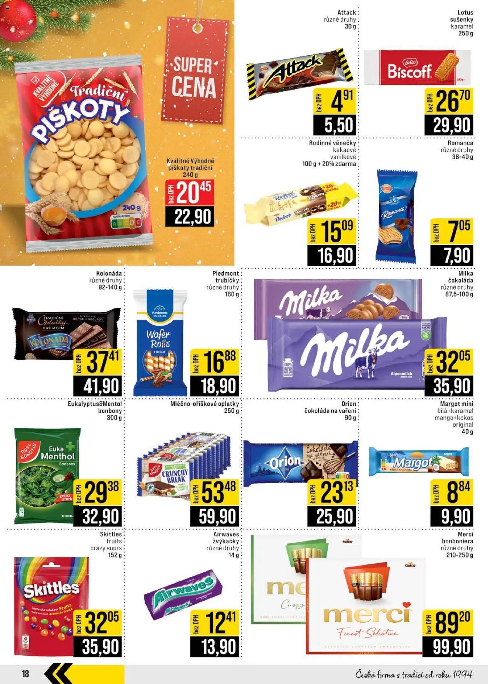 Jip leták - Cash & Carry od 17.12.2025 | Strana: 18 | Produkty: Čokoláda, Milka, Oplatky, Sušenky