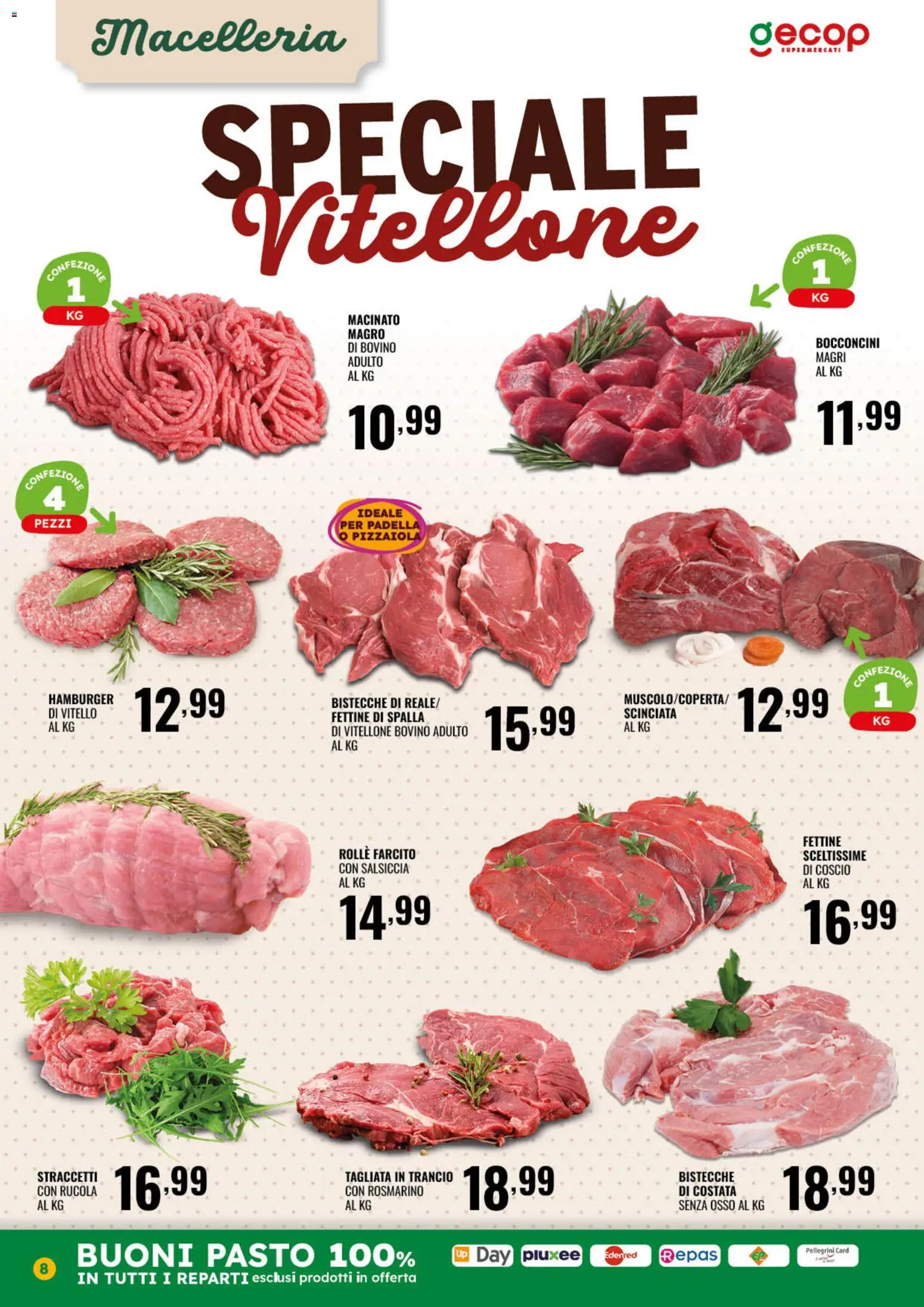 Volantino GECOP del 07.04.2026 | Pagina: 8 | Prodotti: Rosmarino, Rucola, Salsiccia, Padella