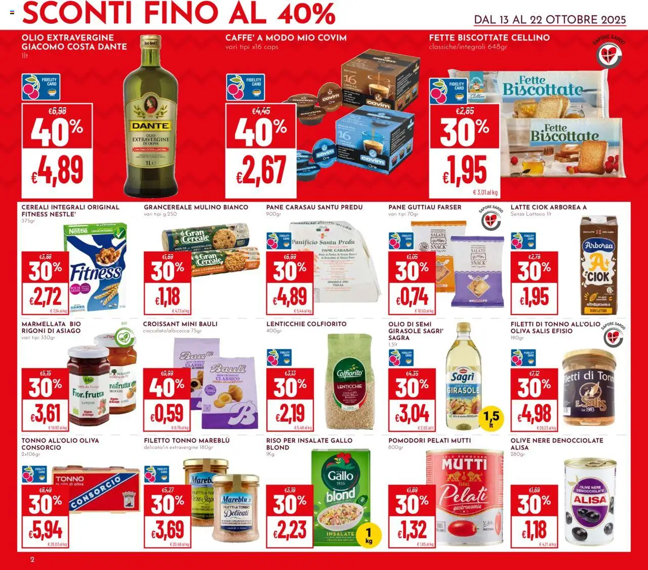 Volantino Pan del 13.10.2025 | Pagina: 2 | Prodotti: Olio, Mais, Fette biscottate, Marmellata