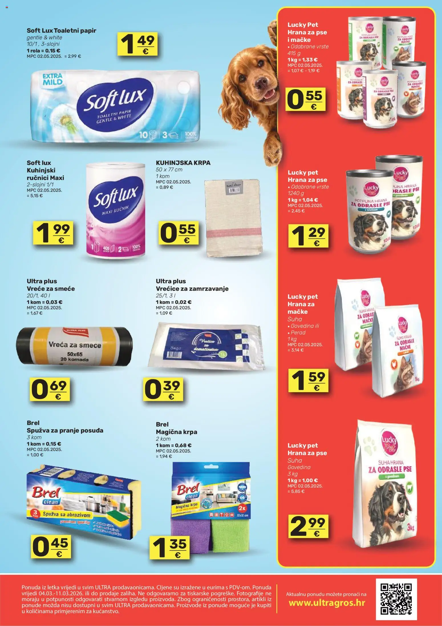 Ultra Gros katalog | vrijedi od 04.03.2026 | Stranica: 4 | Proizvodi: Krpa, Ručnik, Vrećice za zamrzavanje, Toaletni papir