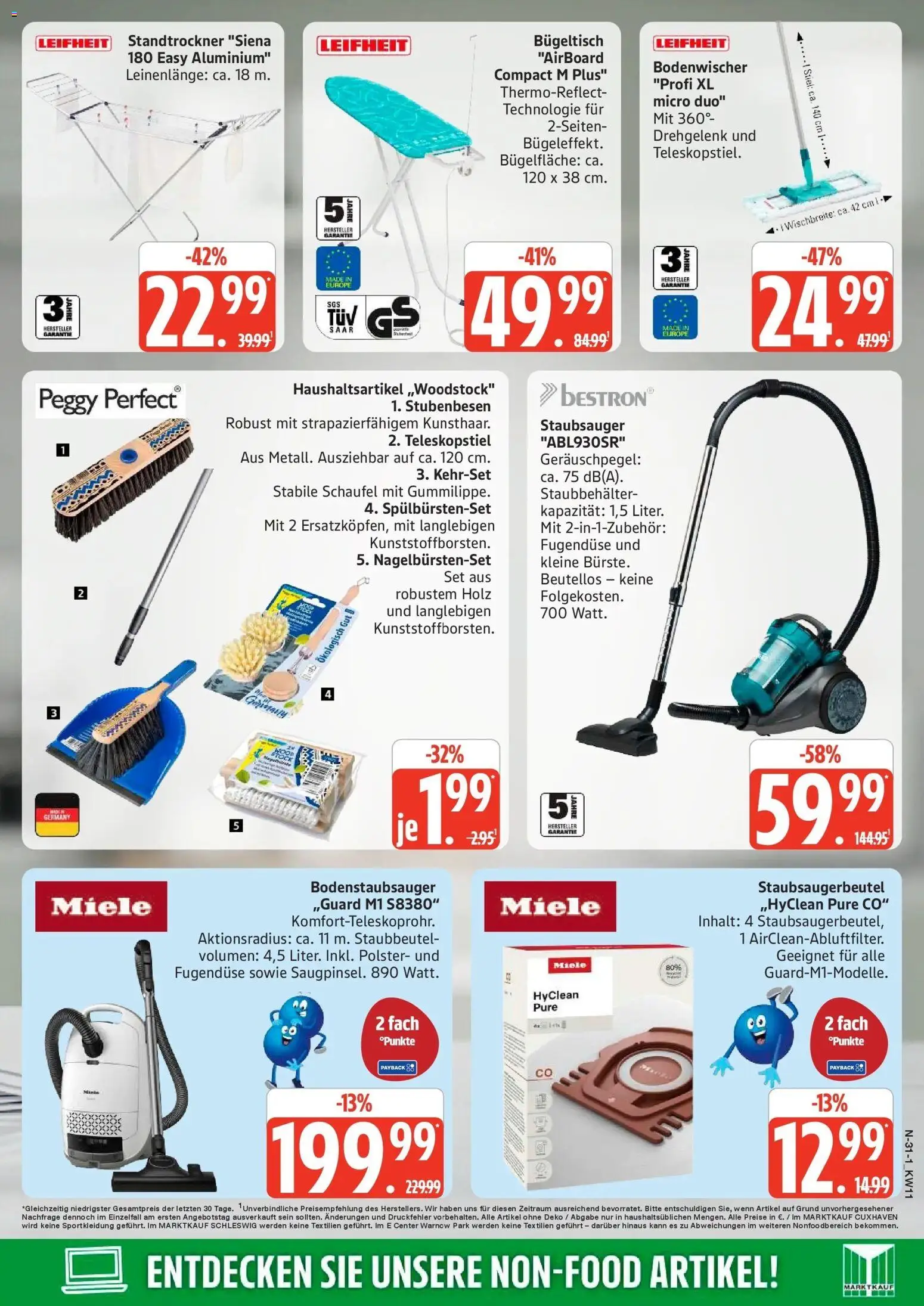 Marktkauf Prospekt Cuxhaven – gültig ab 09.03.2026 | Seite: 31 | Produkte: Miele, Staubsauger, Rock