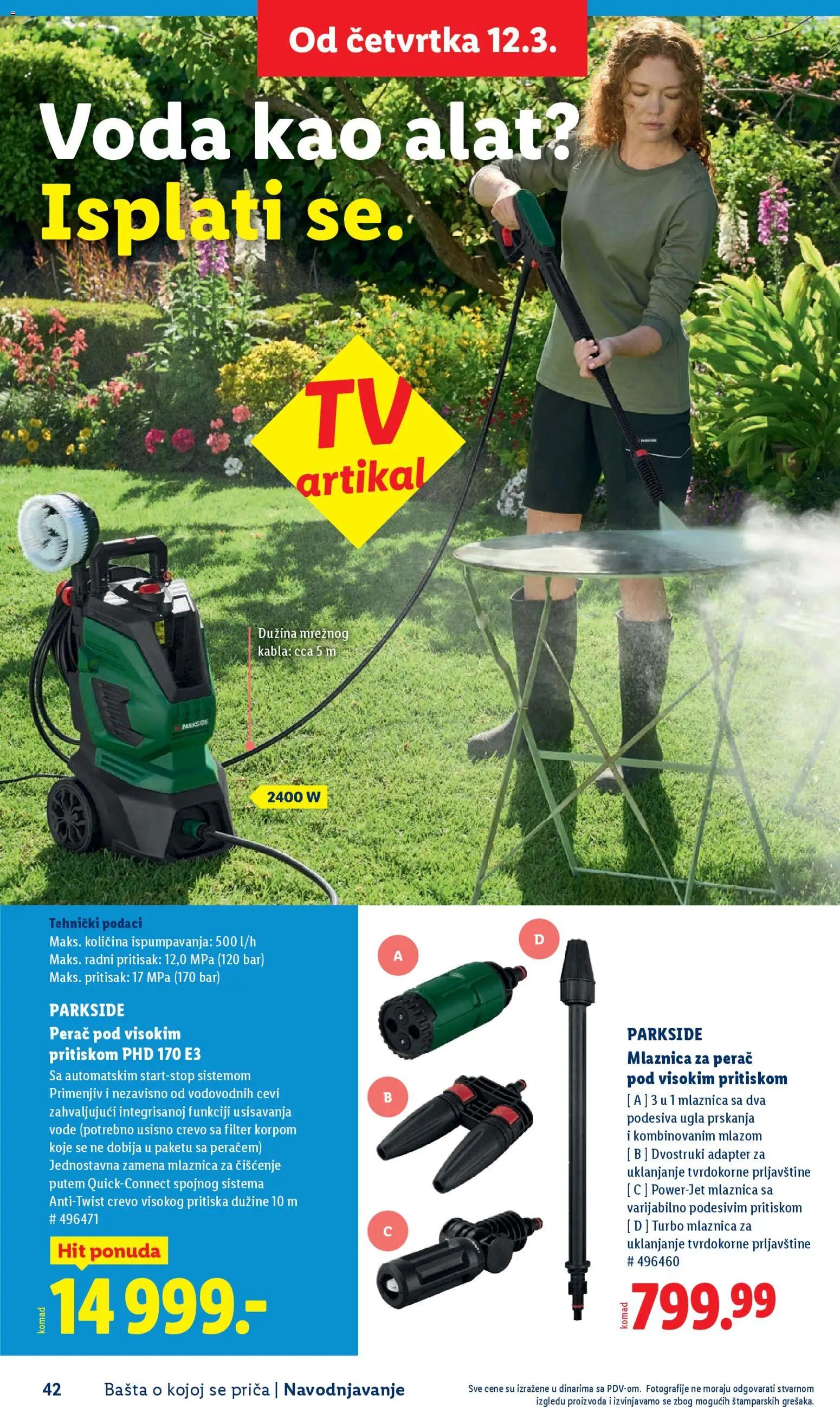 Lidl katalog - važi od 26.02.2026 | Strana: 42 | Proizvode: Parkside, Voda, Adapter