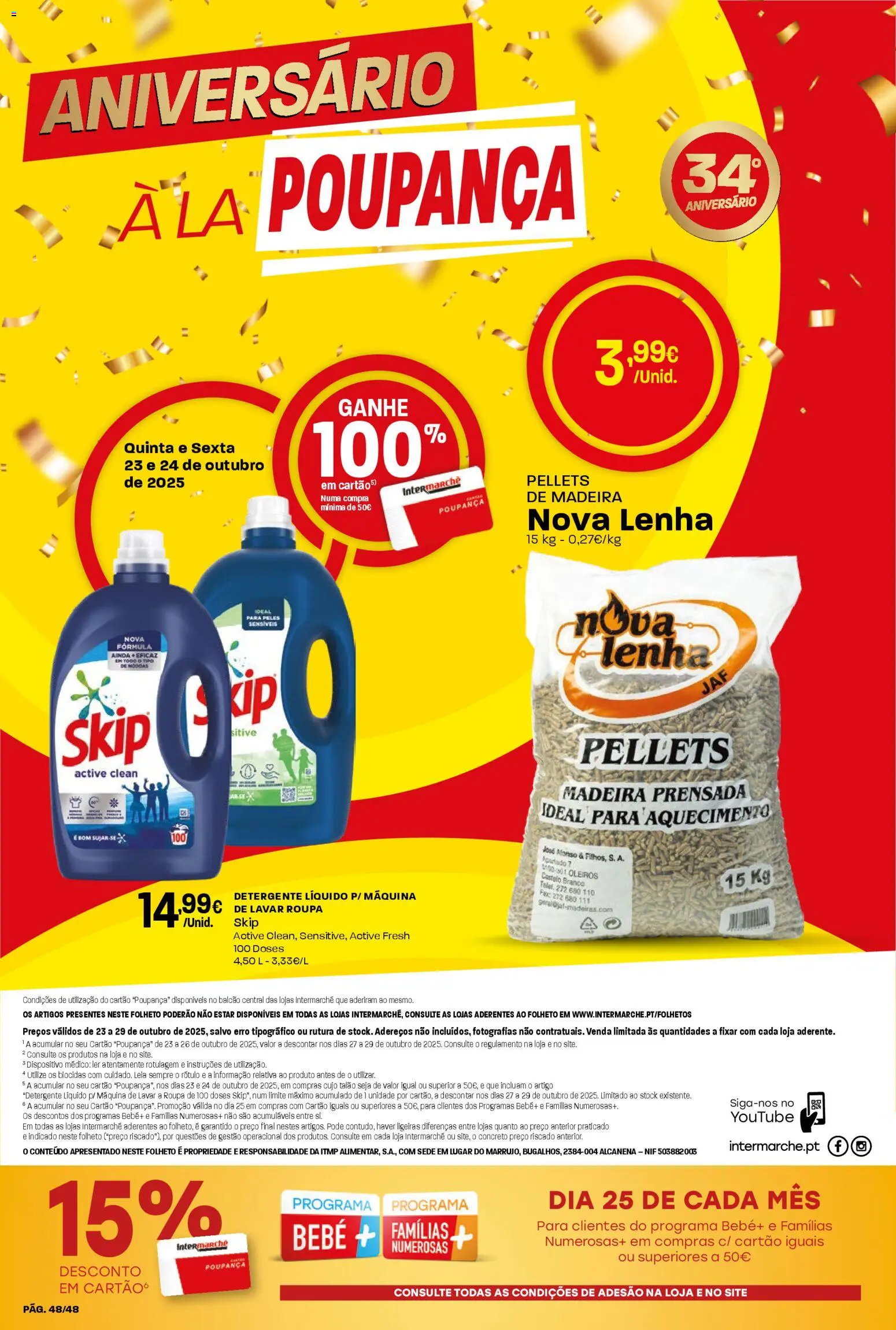 Intermarché folheto │ válido de 23.10.2025 | Página: 48 | Produtos: Máquina de lavar, Detergente