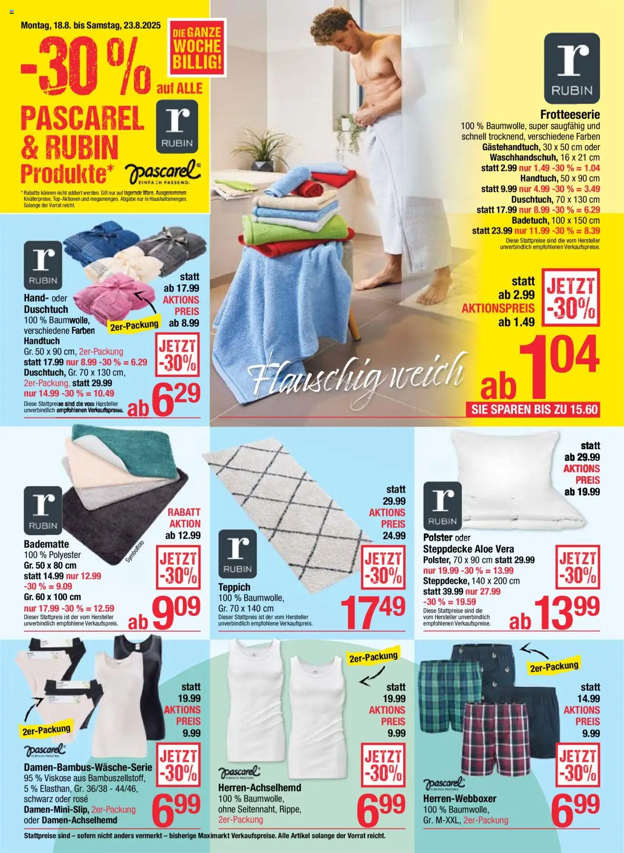 Maximarkt Flugblatt gültig ab 18.08.2025 | Seite: 18 | Produkte: Teppich