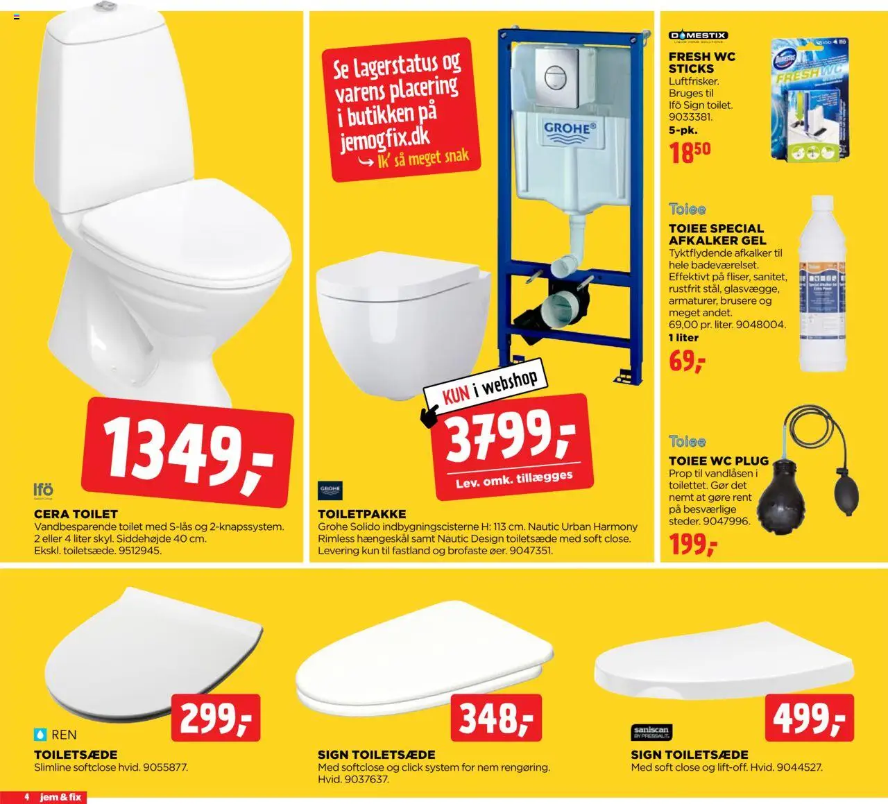 Jem & fix tilbudsavis – gyldig fra 19.10.2025 | Side: 4 | Produkter: Toilet