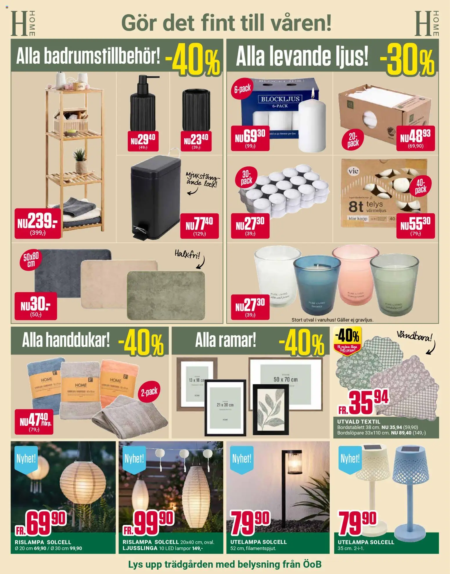 ÖoB reklamblad aktuell från 07.04.2026 | Sida: 5 | Produkter: Bordstablett, Värmeljus, Ljus, Ljusslinga