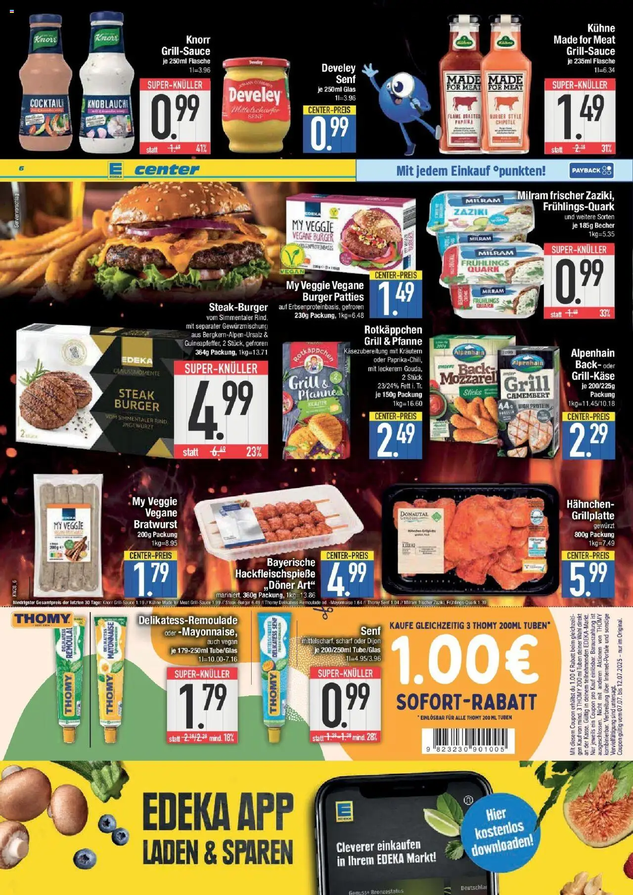 Edeka prospekt Ingolstadt	 - gültig ab dem 06.07.2025 | Seite: 6 | Produkte: Grill, Bratwurst, Mayonnaise, Rotkäppchen