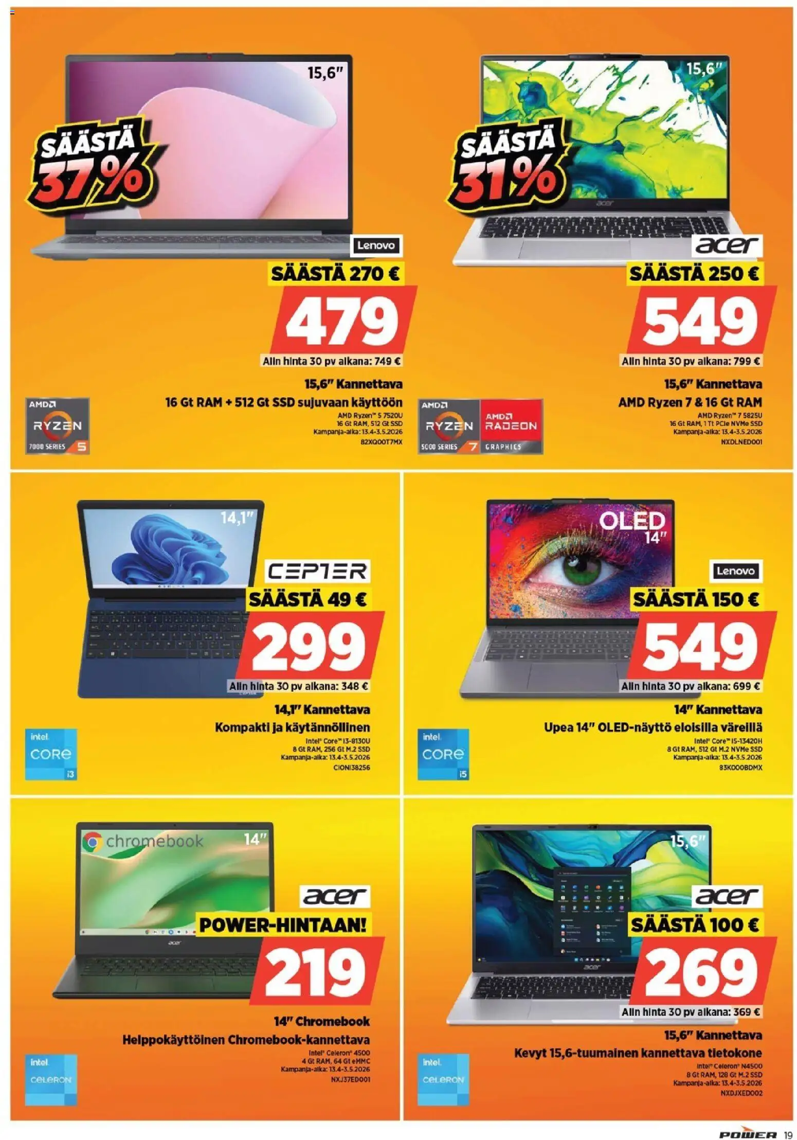 Power tarjoukset – voimassa 18.04.2026 alkaen | Sivu: 20 | Tuotteet: Tietokone