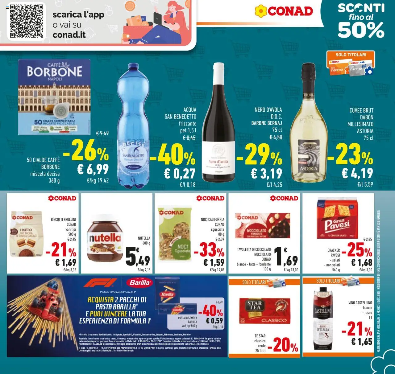 Volantino Conad del 22.10.2025 | Pagina: 19 | Prodotti: Caffè, Acqua, Latte, Rustici