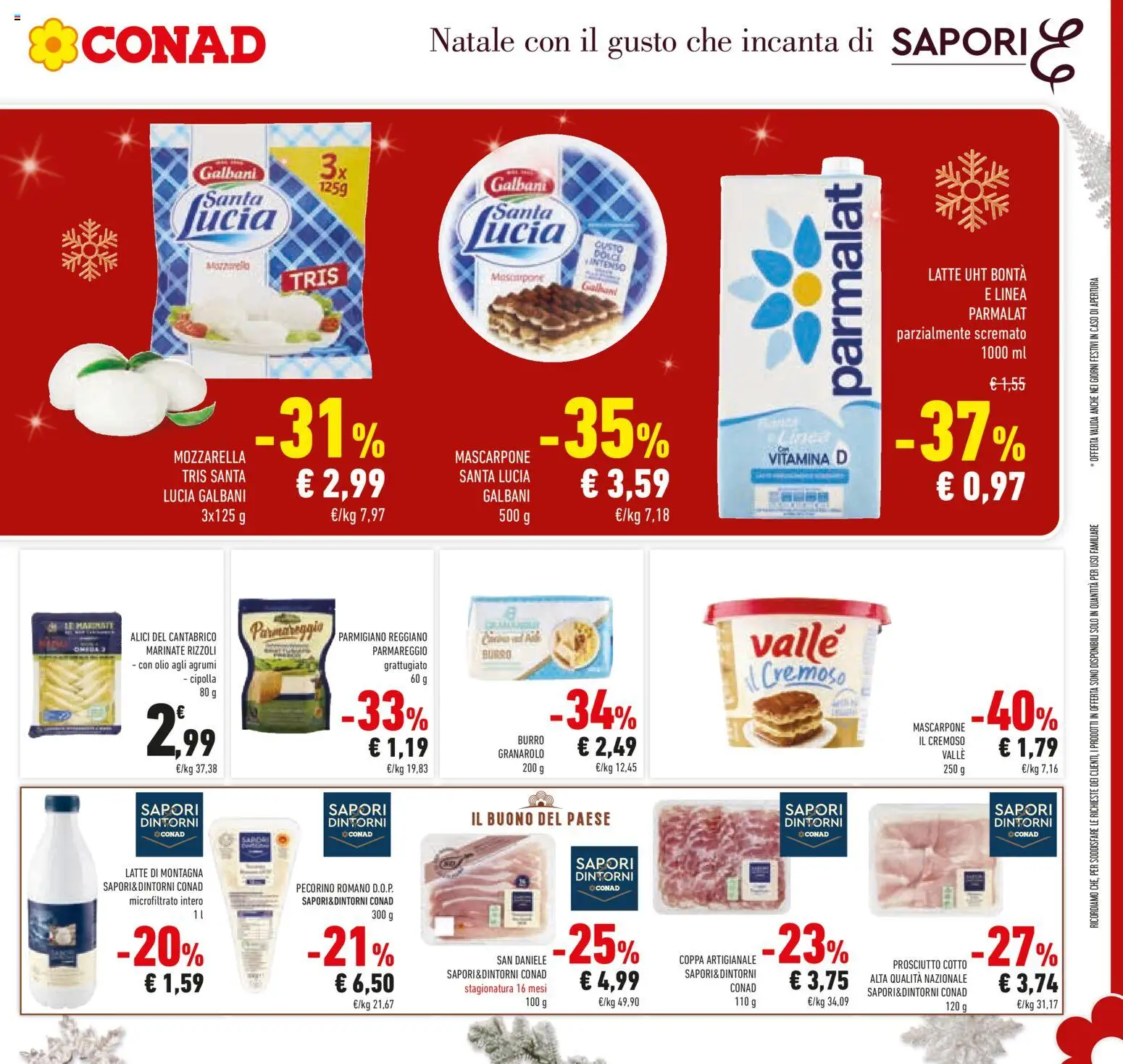 Volantino Conad del 15.12.2025 | Pagina: 31 | Prodotti: Olio, Agrumi, Mascarpone, Pecorino