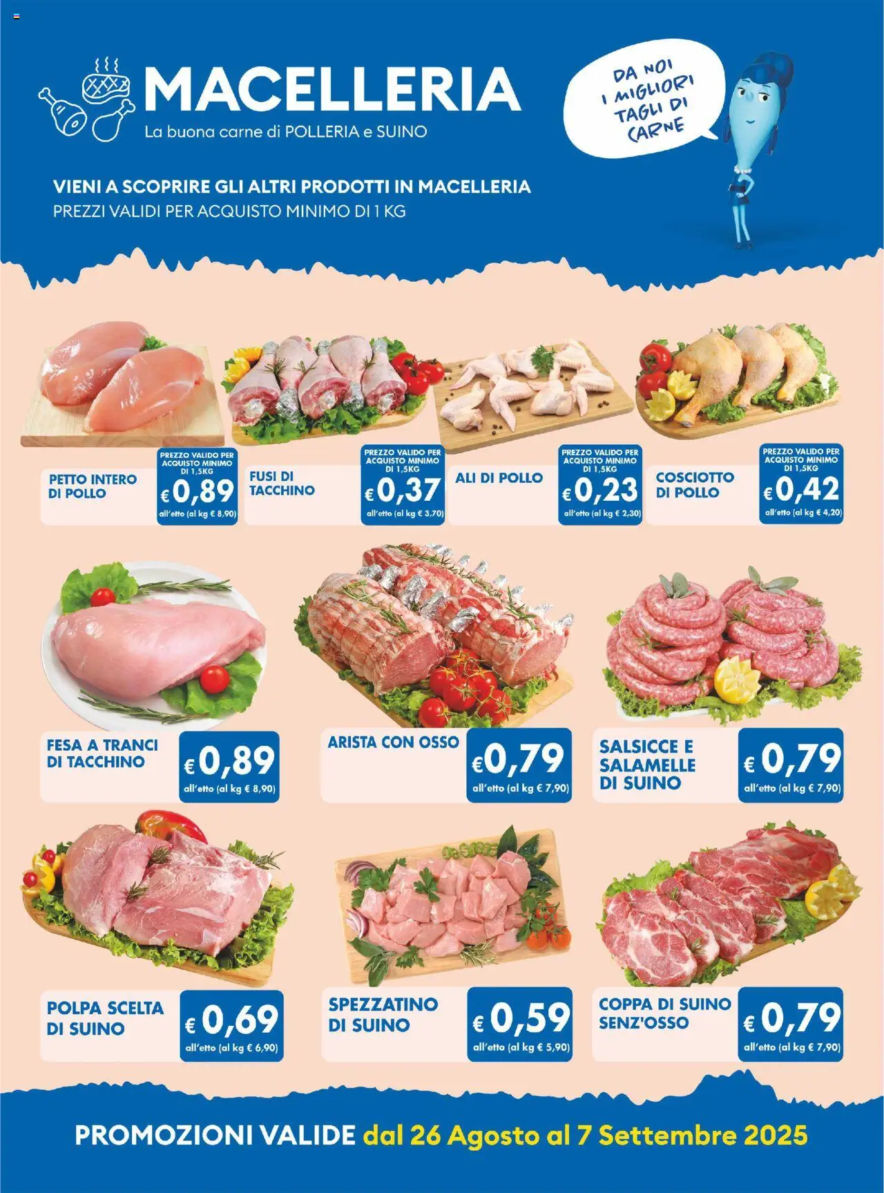 Volantino MD Discount del 26.08.2025 | Pagina: 12 | Prodotti: Pollo, Suino, Tacchino