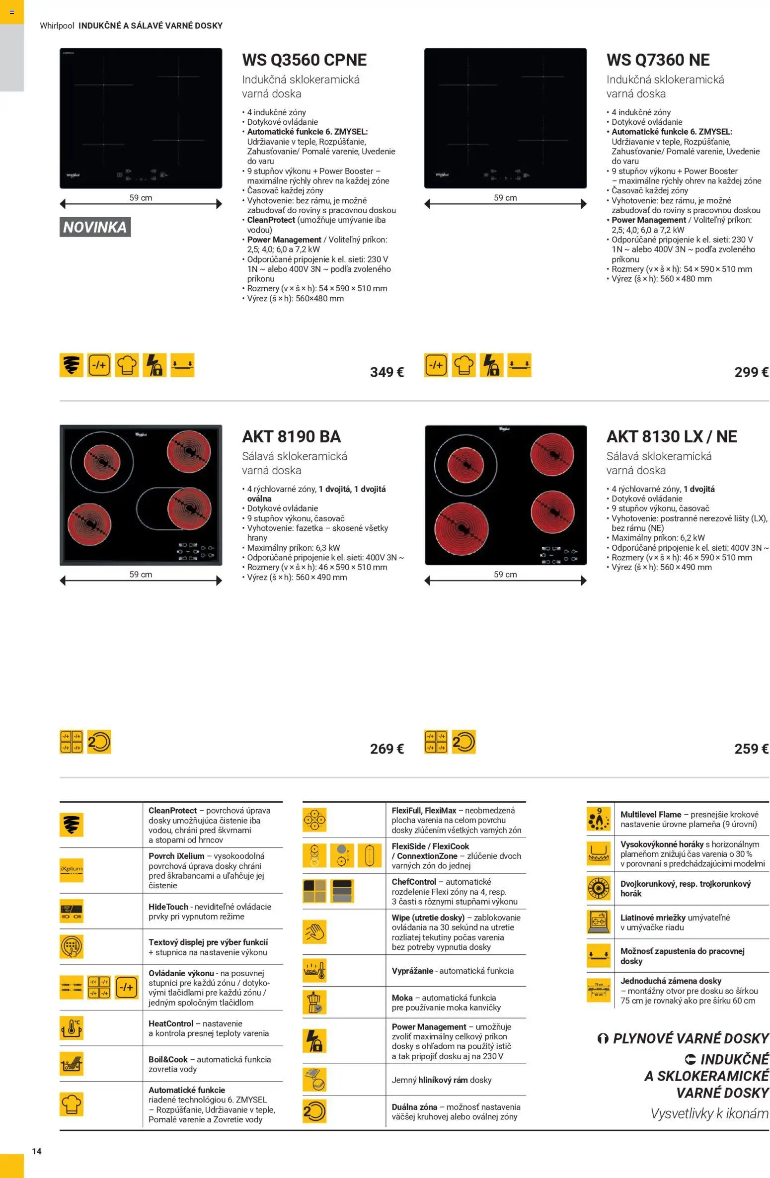 Nové Whirlpool akcie – leták je platný od 12.11.2025 | Strana: 14 | Produkty: Rám, Varná doska
