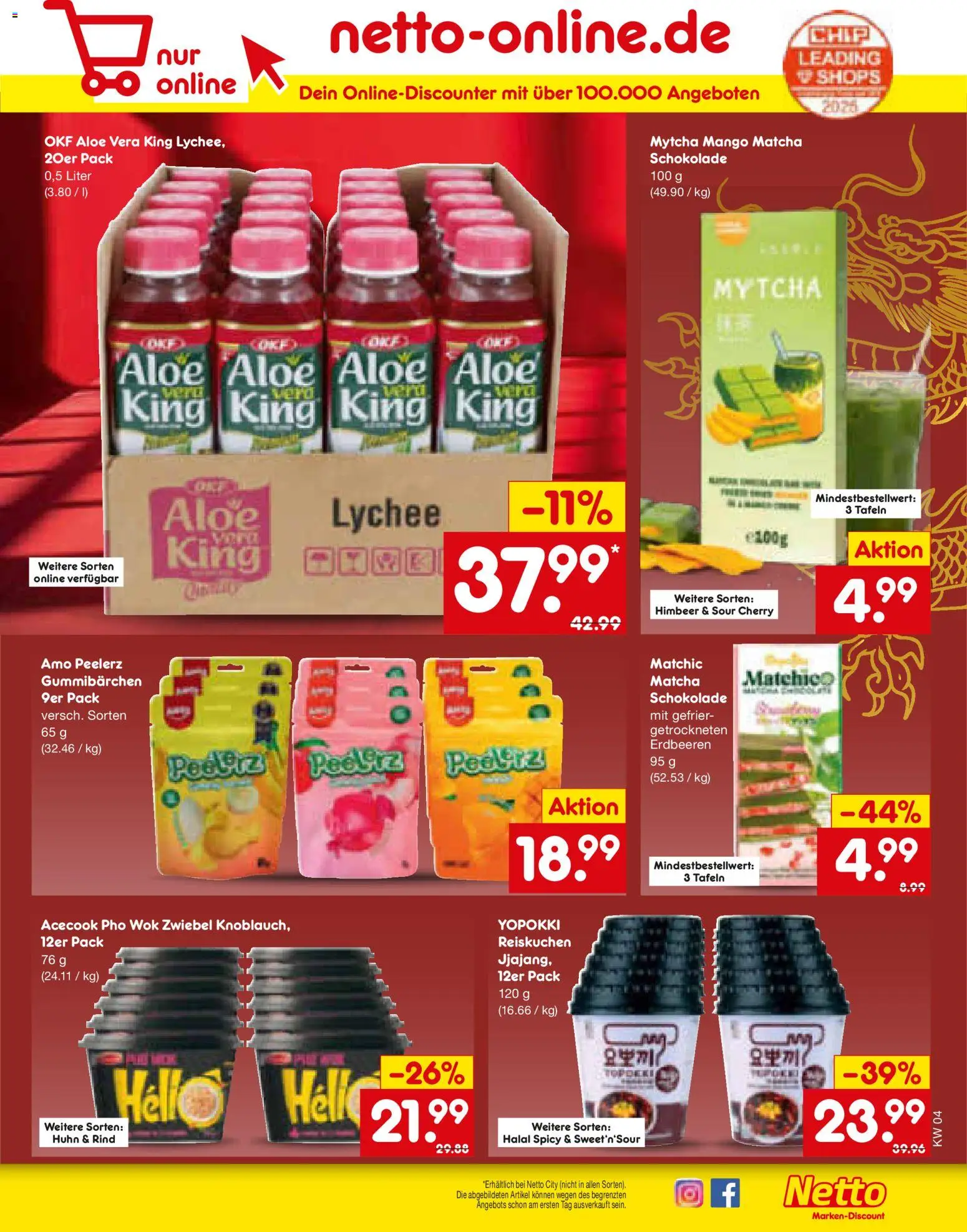 Netto Marken-Discount Prospekt 	 – gültig ab 19.01.2026 | Seite: 19 | Produkte: Schokolade, Mango, Erdbeeren, Wok