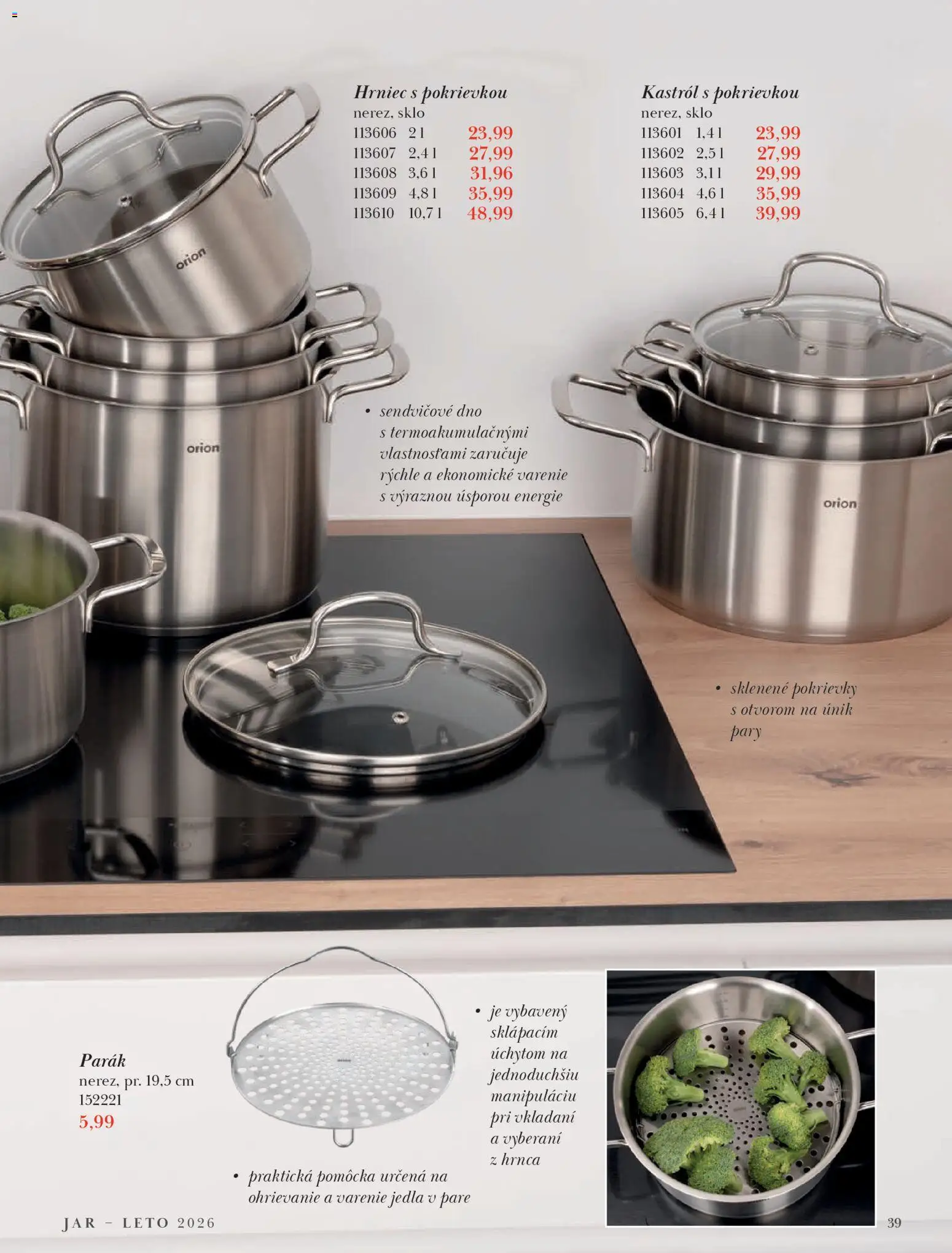 Nové Orion akcie – leták je platný od 09.03.2026 | Strana: 39 | Produkty: Jar