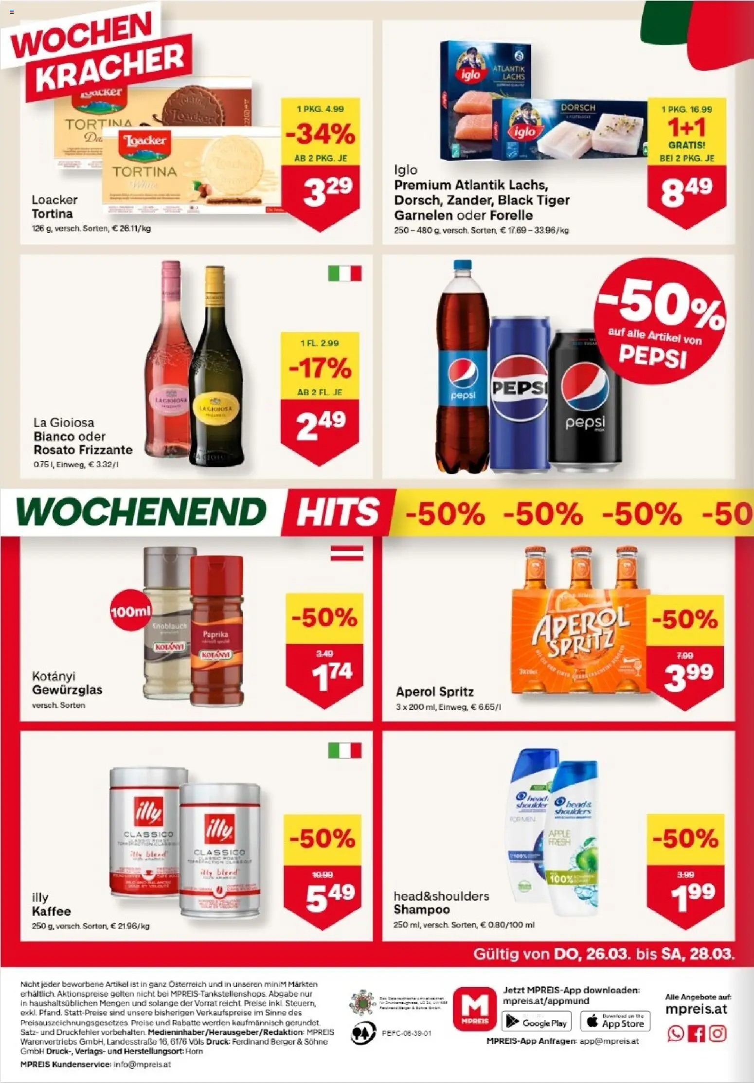 MPREIS Lenzing gültig ab 26.03.2026 | Seite: 12 | Produkte: Knoblauch, Shampoo, Kaffee