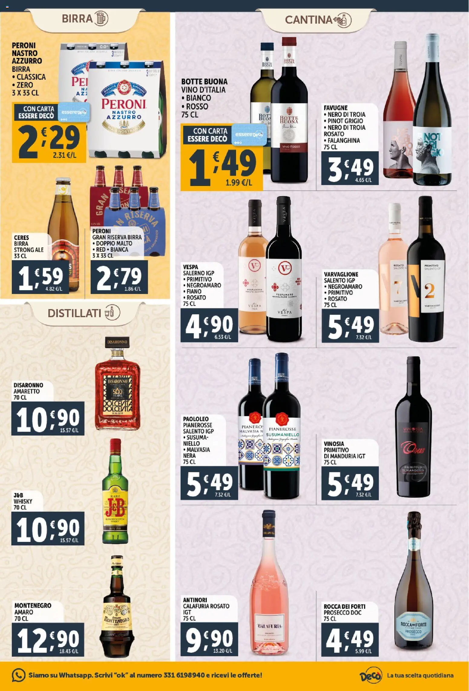 Volantino Decò del 20.01.2026 | Pagina: 19 | Prodotti: Birra, Prosecco, Vino, Ceres