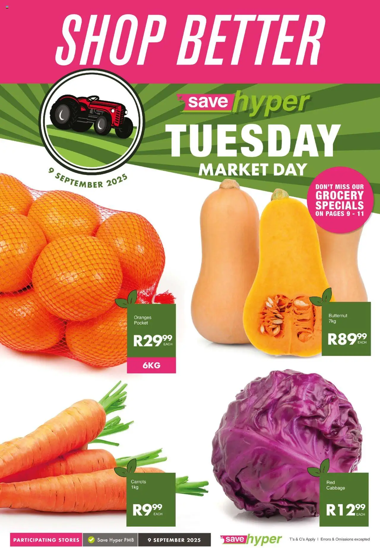 New Save catalogue – valid from 09.09.2025 | Page: 1 | Products: Oranges, Carrots