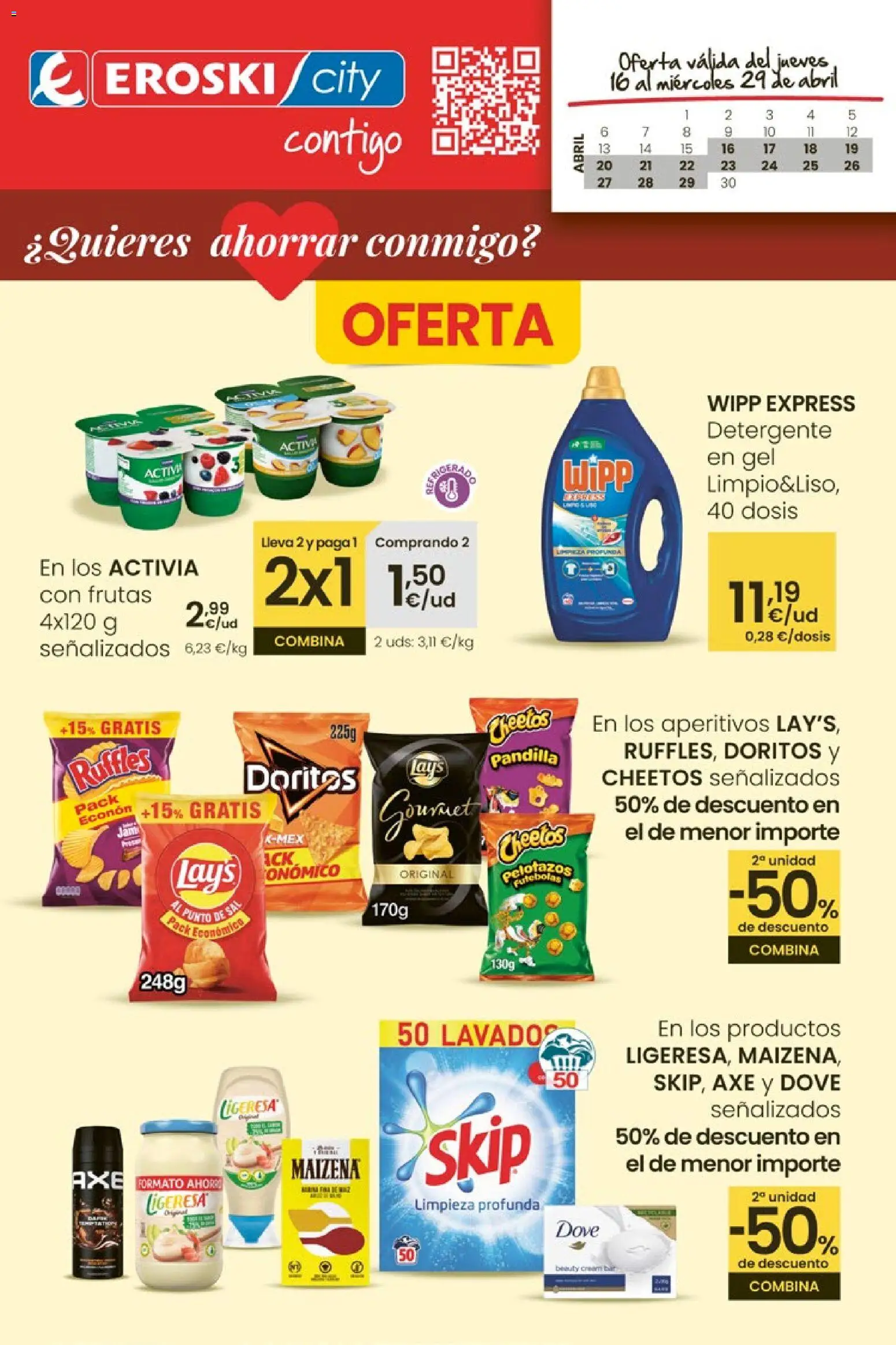 Eroski Quieres ahorrar conmigo │ válido desde el 16.04.2026 | Página: 1 | Productos: Detergente