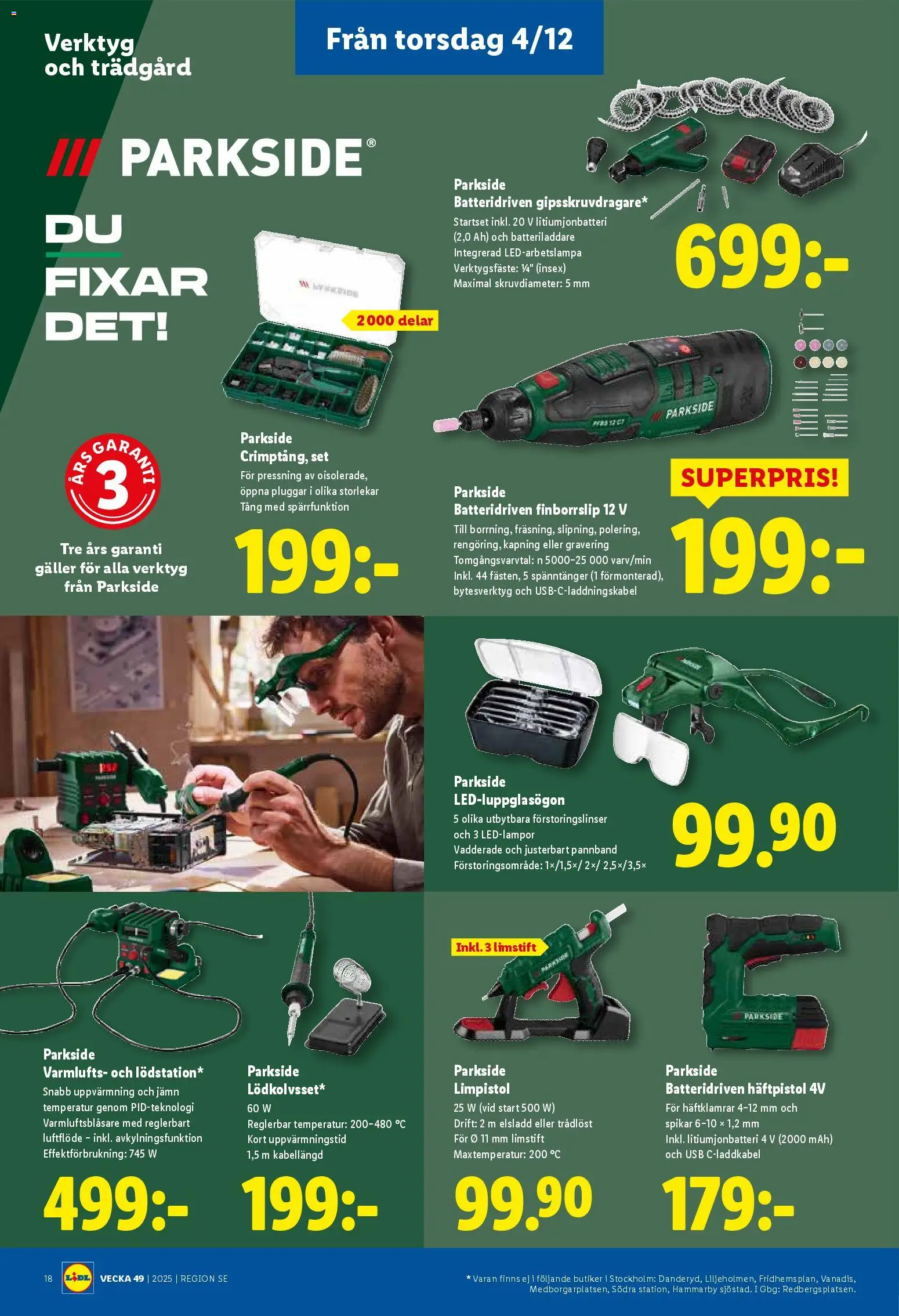 Lidl reklamblad aktuell från 01.12.2025 | Sida: 22 | Produkter: Galler, Set, USB, Limpistol