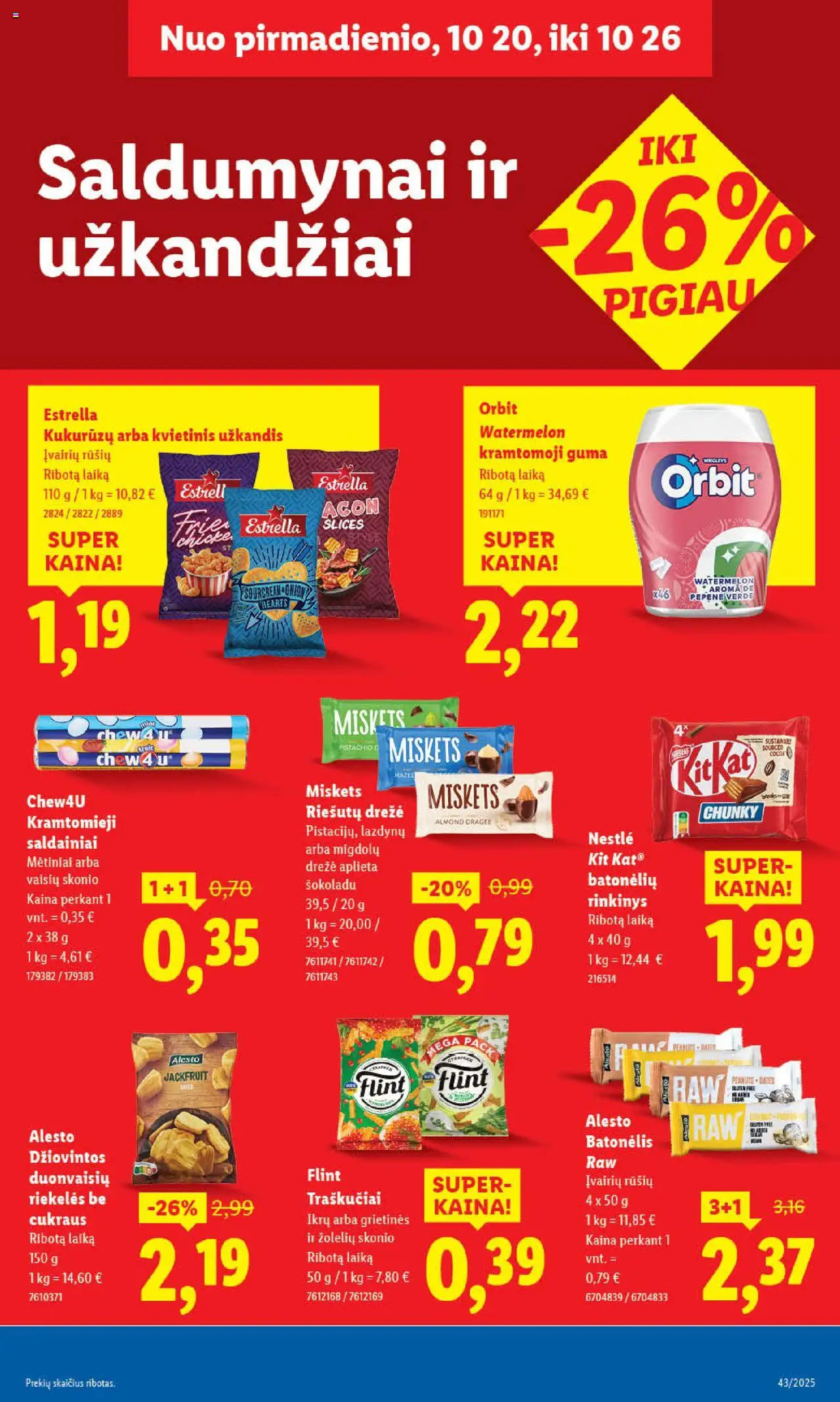 LIDL akcijos nuo 20.10.2025 | Puslapis: 39 | Prekių: Saldainiai, Traškučiai