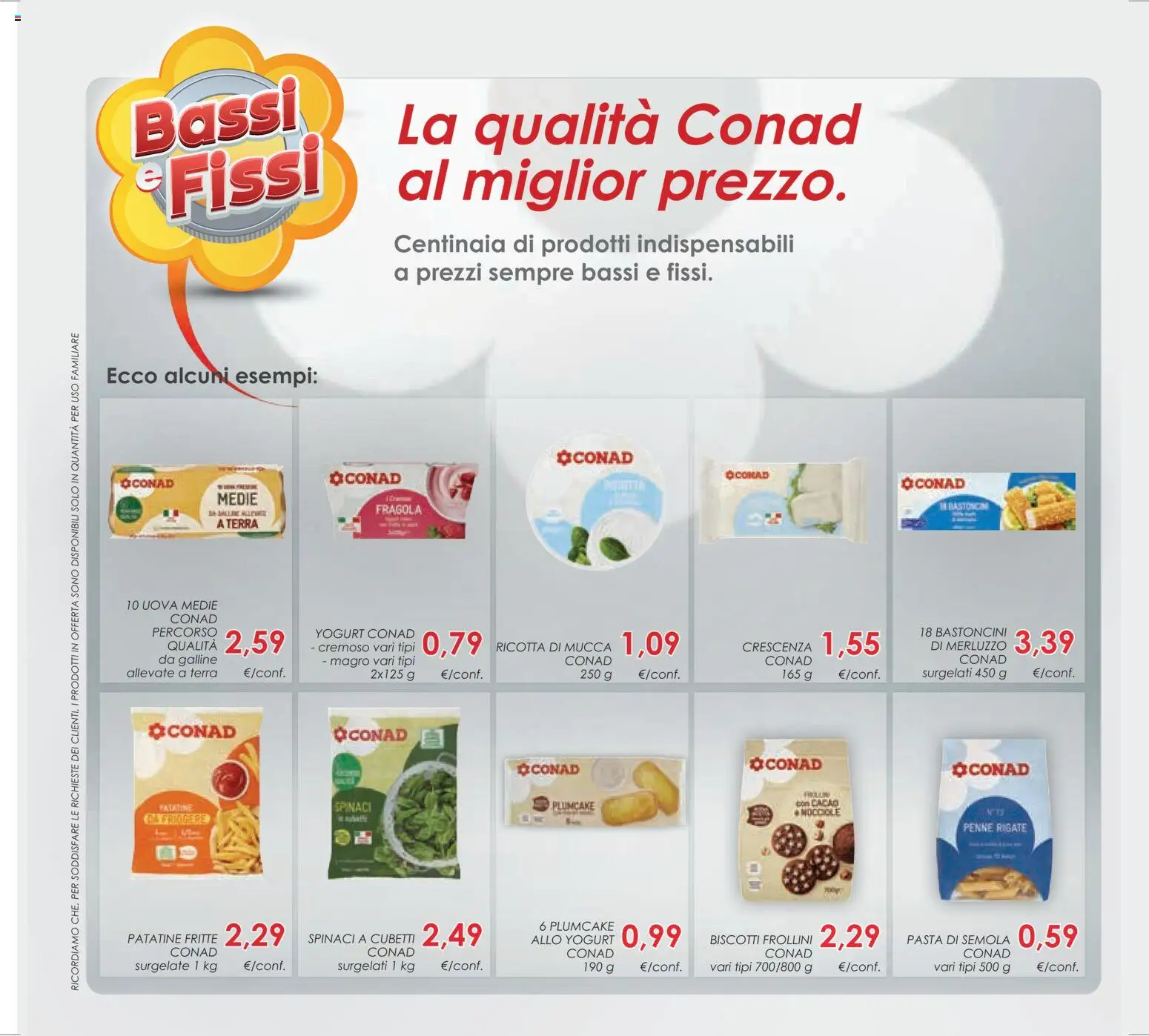 Volantino Conad del 11.03.2026 | Pagina: 36 | Prodotti: Yogurt, Merluzzo, Ricotta, Penne