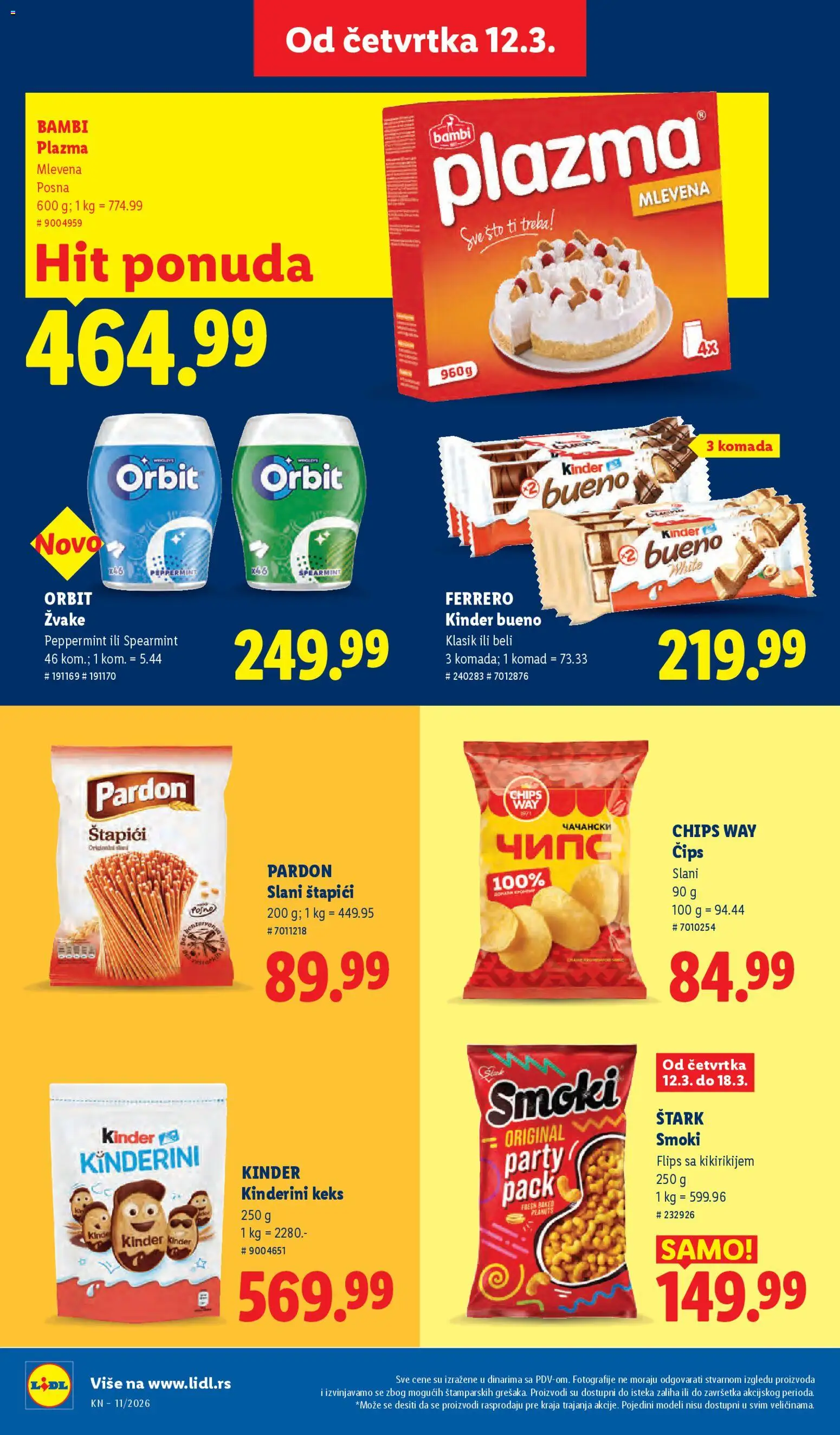 Lidl katalog - važi od 12.03.2026 | Strana: 28 | Proizvode: Smoki, Sto, Plazma, Orbit