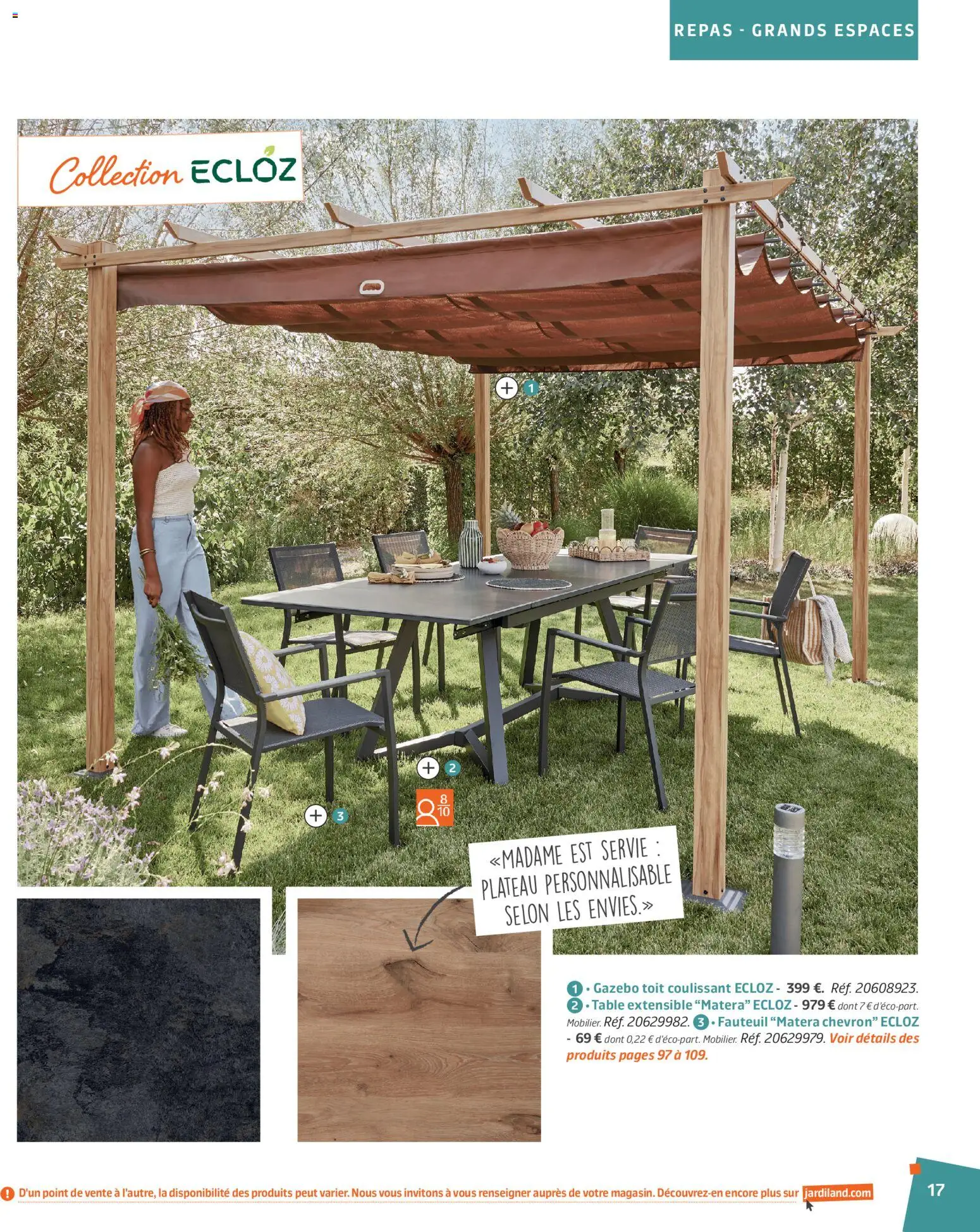 {H1} | Page: 17 | Produits: Plateau, Table extensible, Table