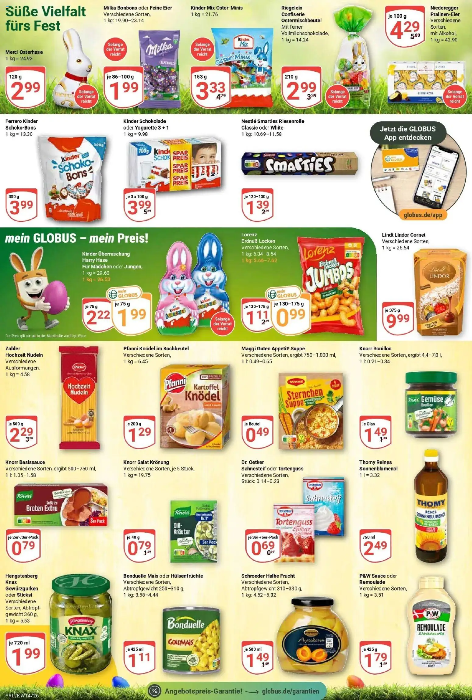 Globus prospekt Freilassing	 – gültig ab 30.03.2026 | Seite: 18 | Produkte: Yogurette, Schokolade, Sonnenblumenol, Salat
